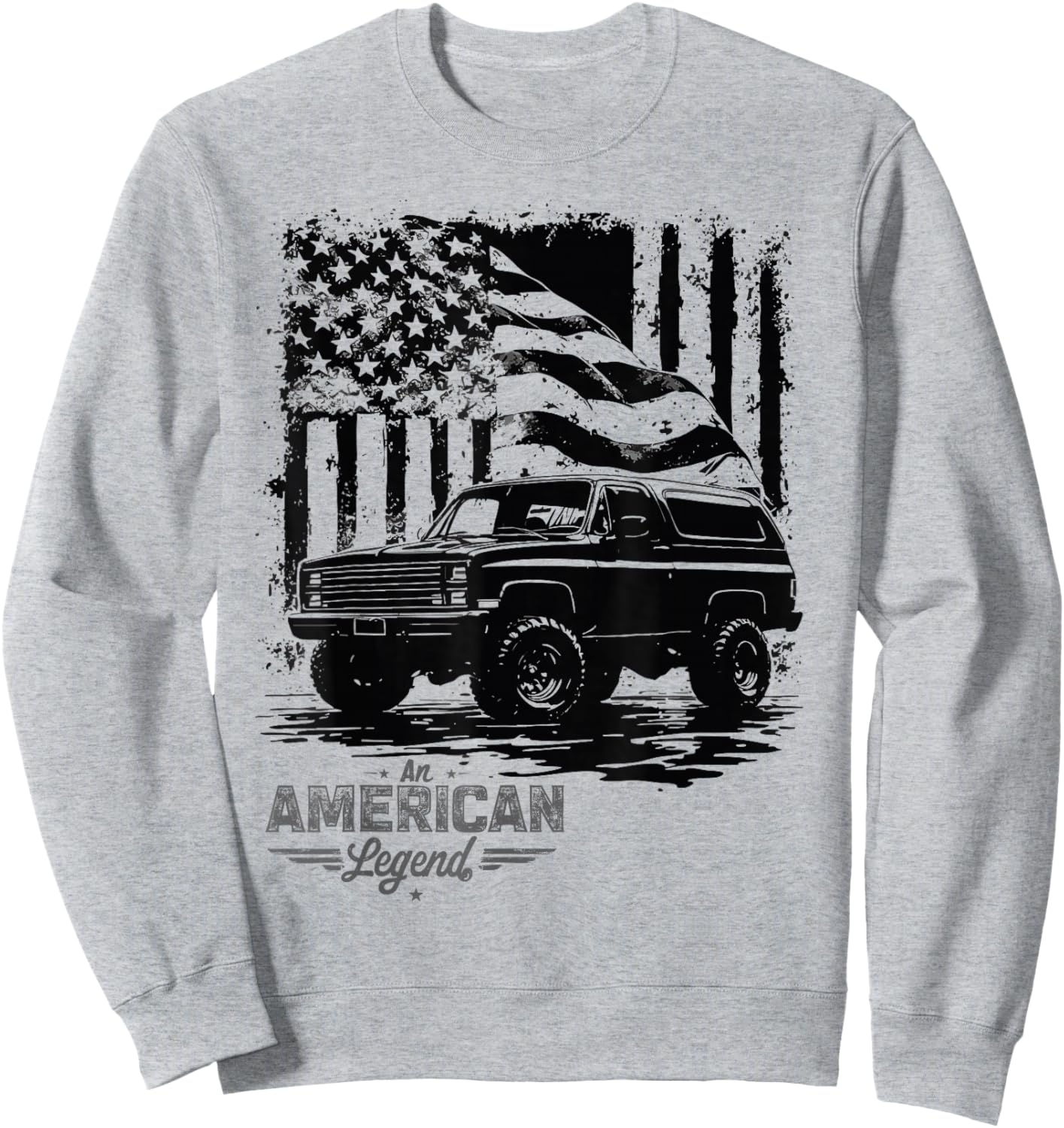 73-91 K5 Blaze an American Legend Patriotic USA Flag K5 Sweatshirt - Sweatshirt | Ash