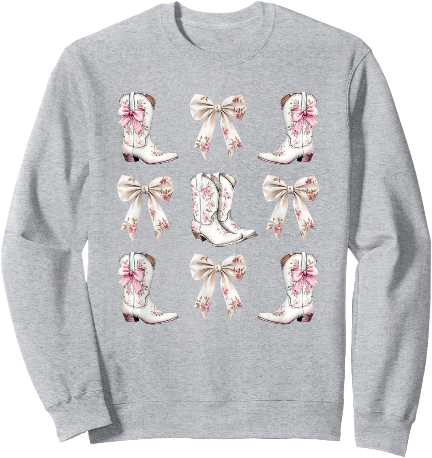 Cowgirl Pink toile coquette bows Sweatshirt - Sweatshirt | Ash