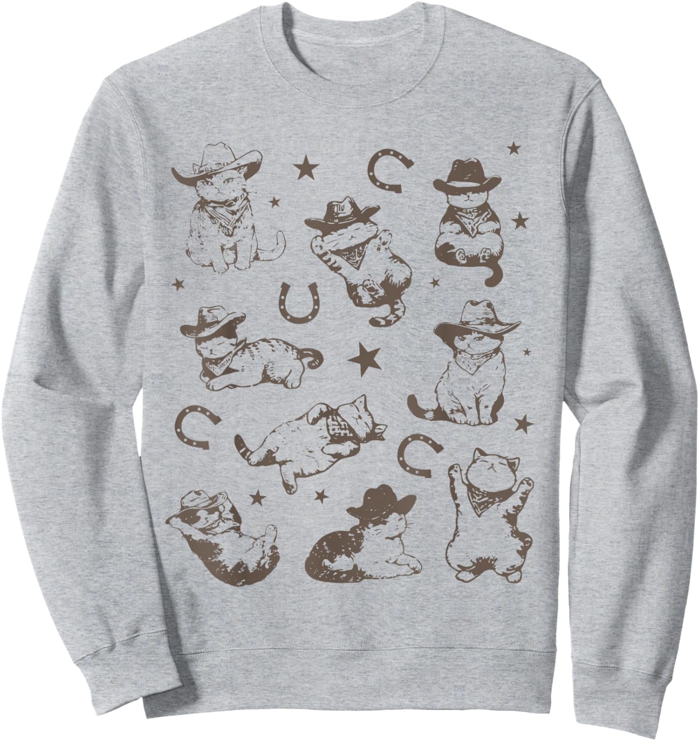 Cowboy Cats And Kittens Western Cowboy Vintage 90s Cowgirl Sweatshirt - Sweatshirt | Ash
