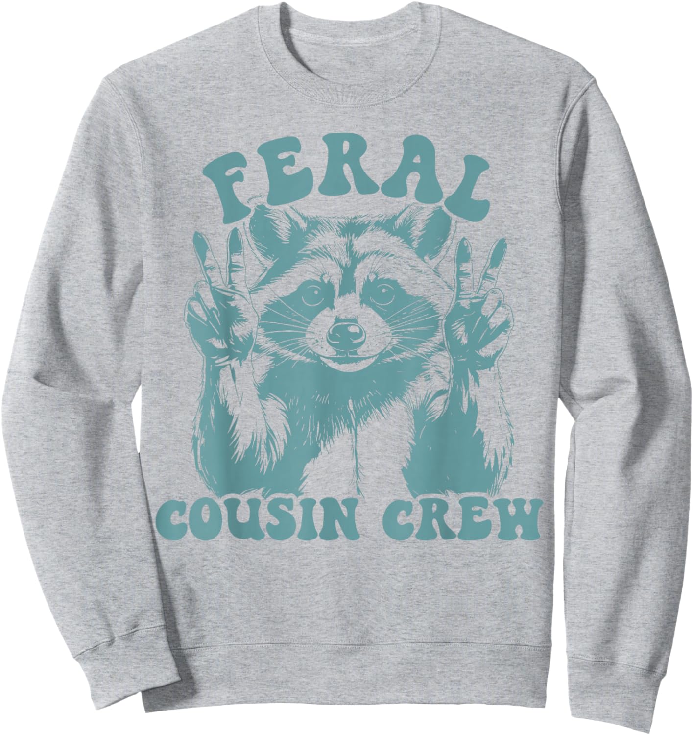 Retro Feral Cousin Crew Family Reunion Summer Vacation Sweatshirt - Sweatshirt | Ash