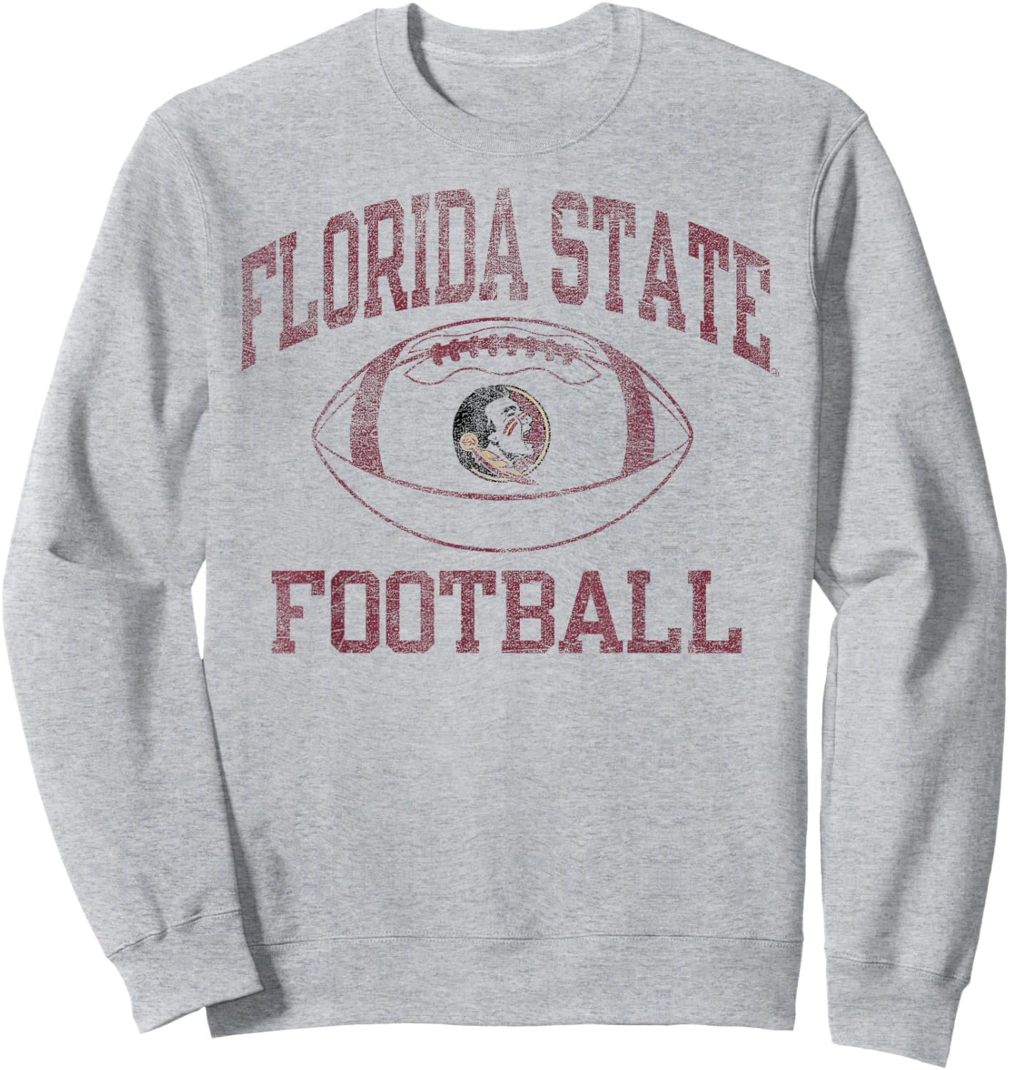 Florida State Seminoles Football Intensity Vintage White Sweatshirt - Sweatshirt | Ash
