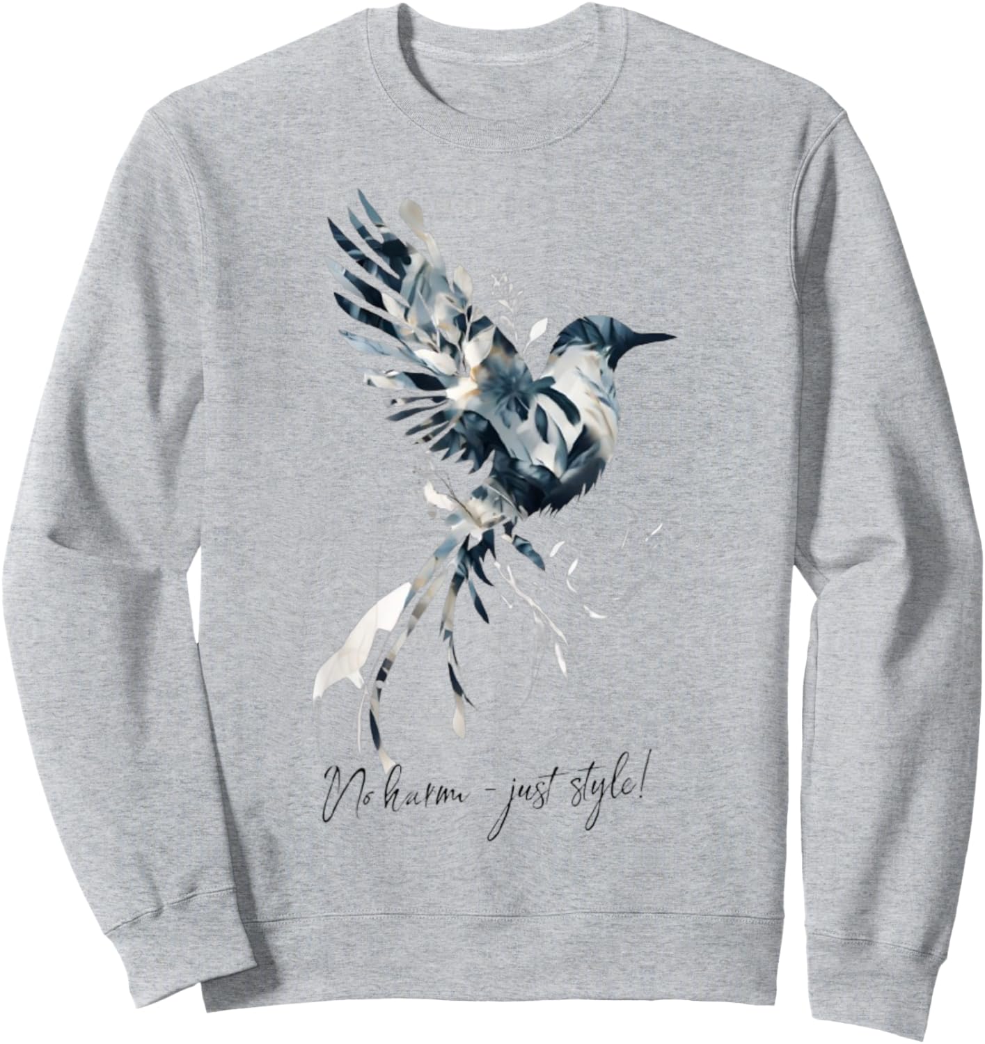 Hummingbird Bird Tropical Sweatshirt - Sweatshirt | Ash