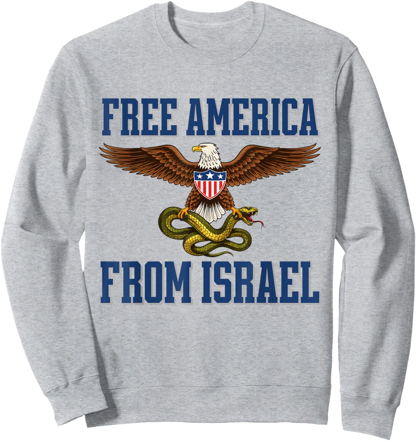 Free America from Israel Sweatshirt - Sweatshirt | Ash