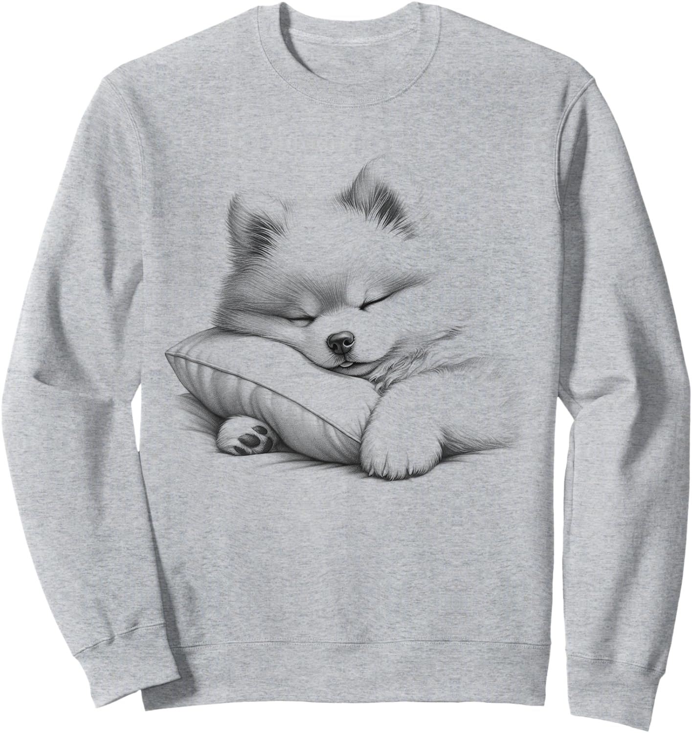 Funny Sleepy Pomsky Dog Pajama Kids Boys Girls Sweatshirt - Sweatshirt | Ash