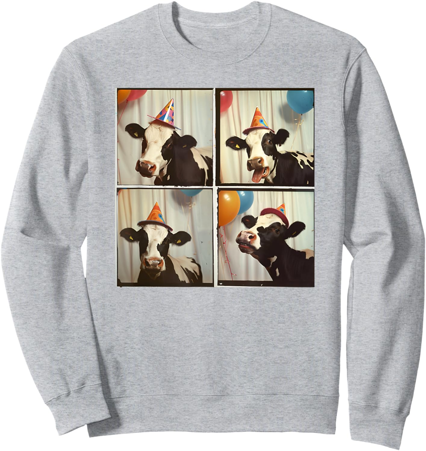 Dairy Cow Farmer Cow Selfie Farmyard Animal Birthday Cow Sweatshirt - Sweatshirt | Ash