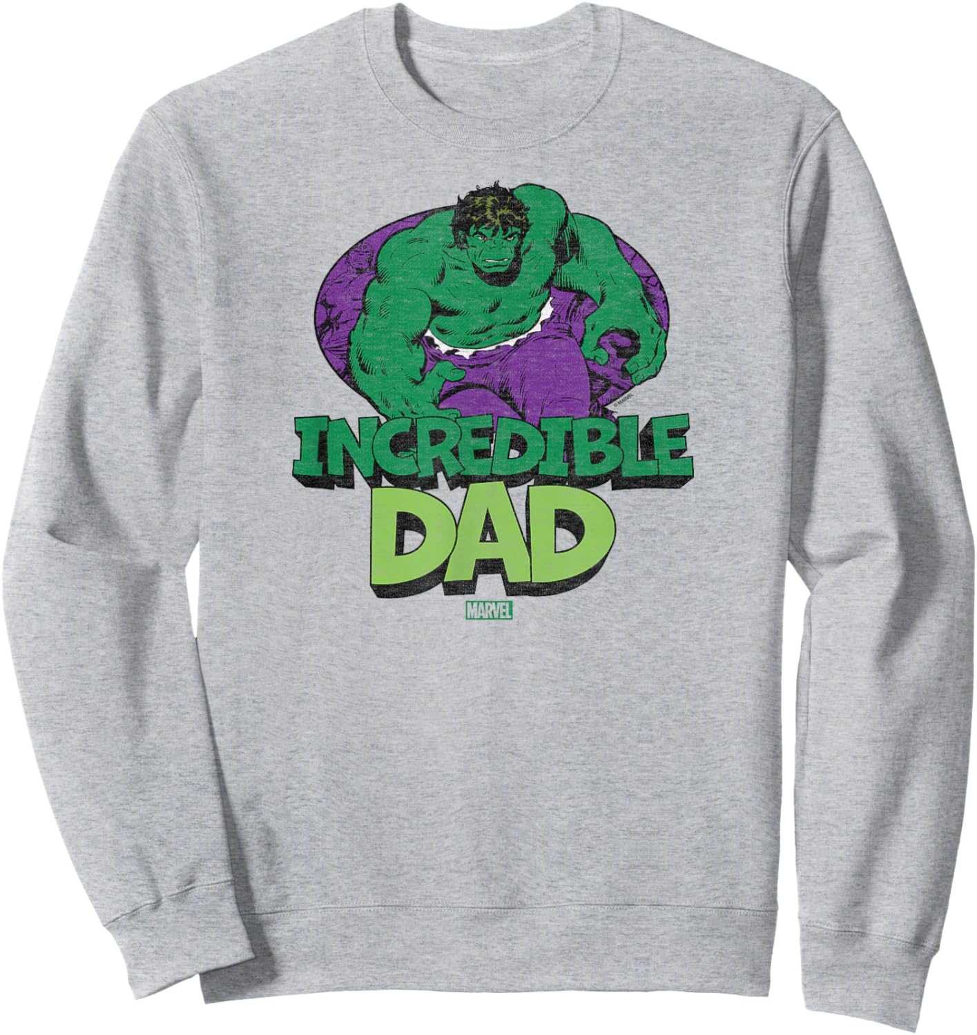 Hulk - Incredible Dad Father's Day Sweatshirt - Sweatshirt | Ash