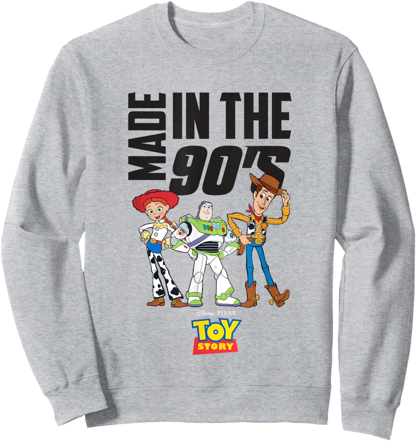 Disney Pixar Toy Story Made In The 90's Group Shot Sweatshirt - Sweatshirt | Ash