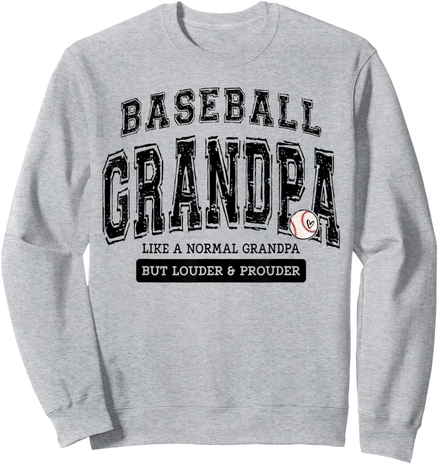 Baseball Grandpa Baseball Father's Day Loud Proud Family Sweatshirt - Sweatshirt | Ash