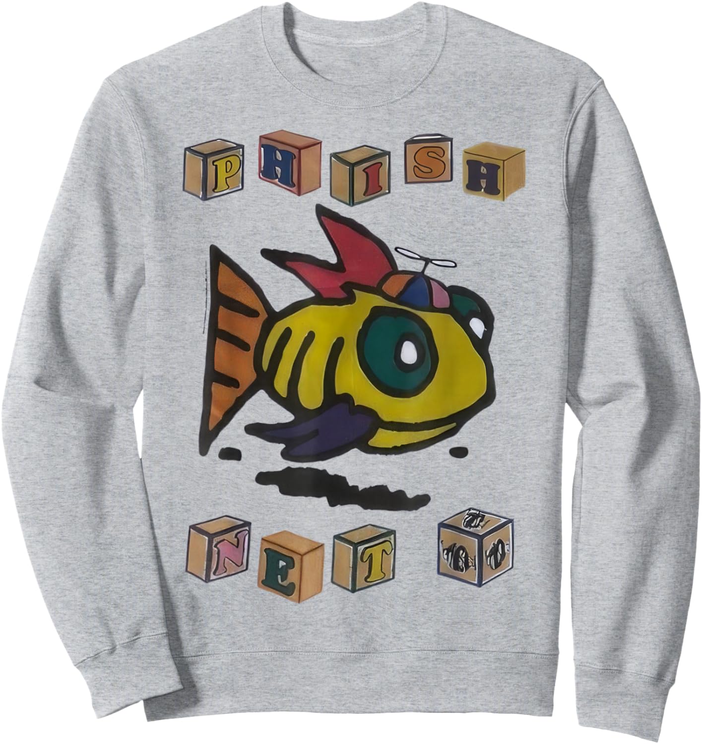 Rare Vintage Phish Fall Tour Phish Net Rock Band Sweatshirt - Sweatshirt | Ash