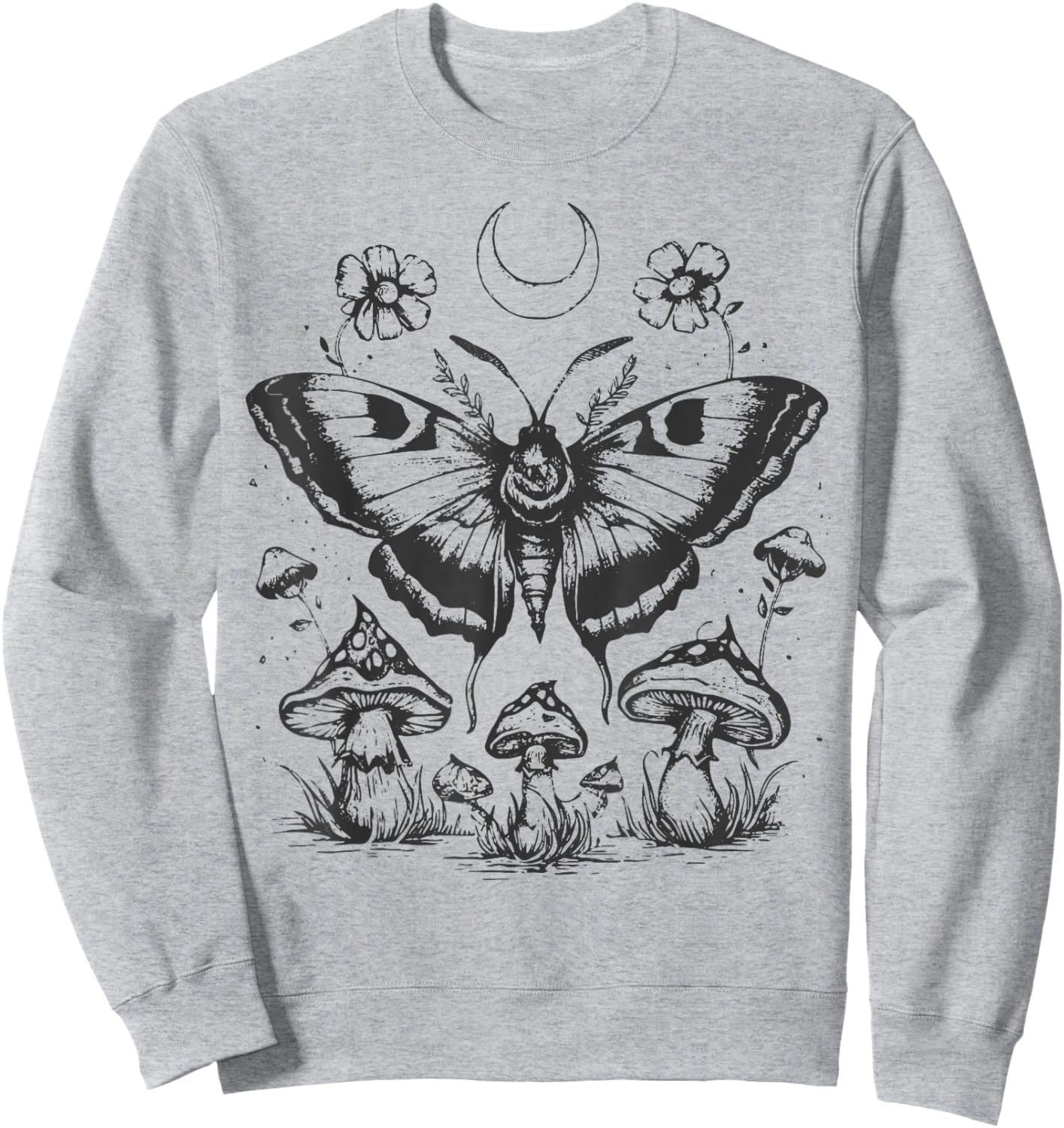 Butterfly Grunge Fairycore Therian Cute Moth Aesthetic Y2K Sweatshirt - Sweatshirt | Ash