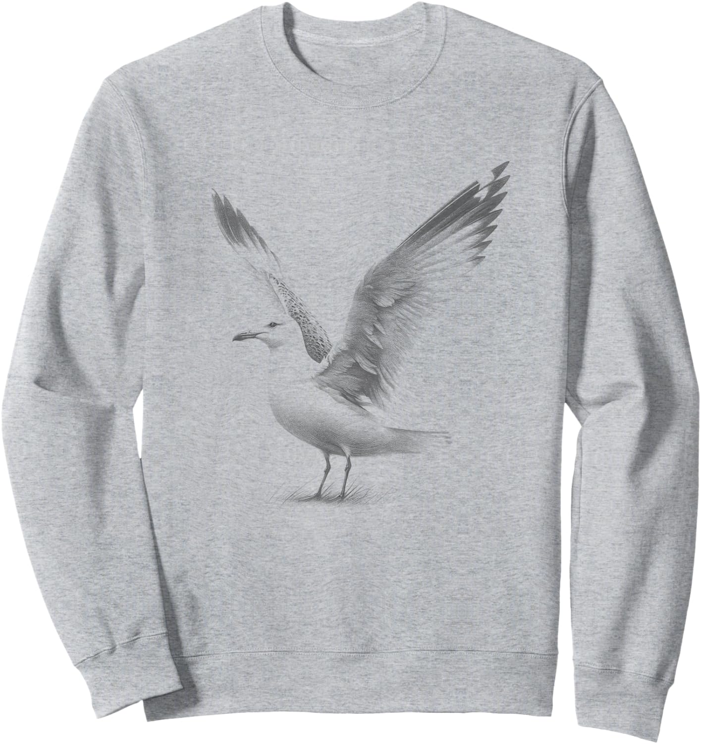 Vintage Seagull Sketch Art Design Sweatshirt - Sweatshirt | Ash