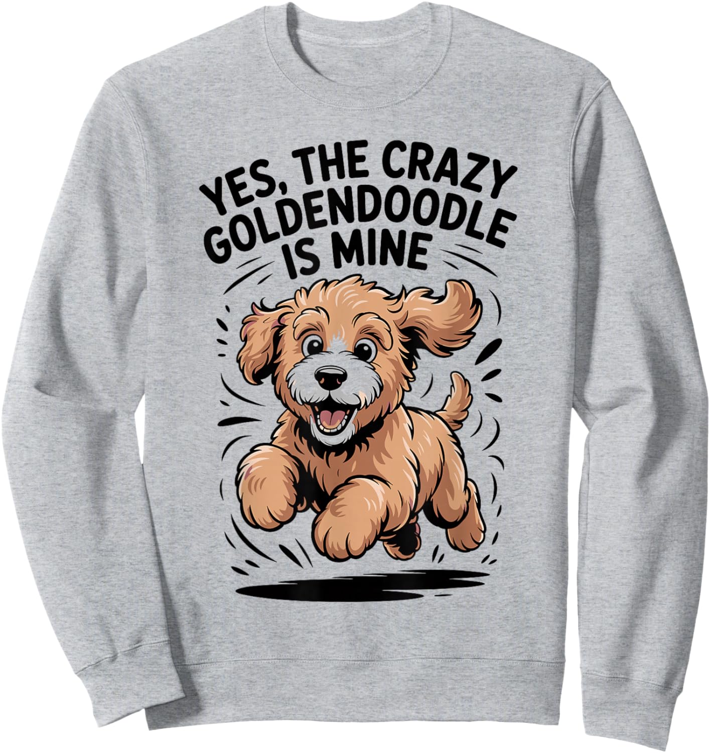Cute Pet Cross Dog Mix Breed Poodle Cool Funny Goldendoodle Sweatshirt - Sweatshirt | Ash