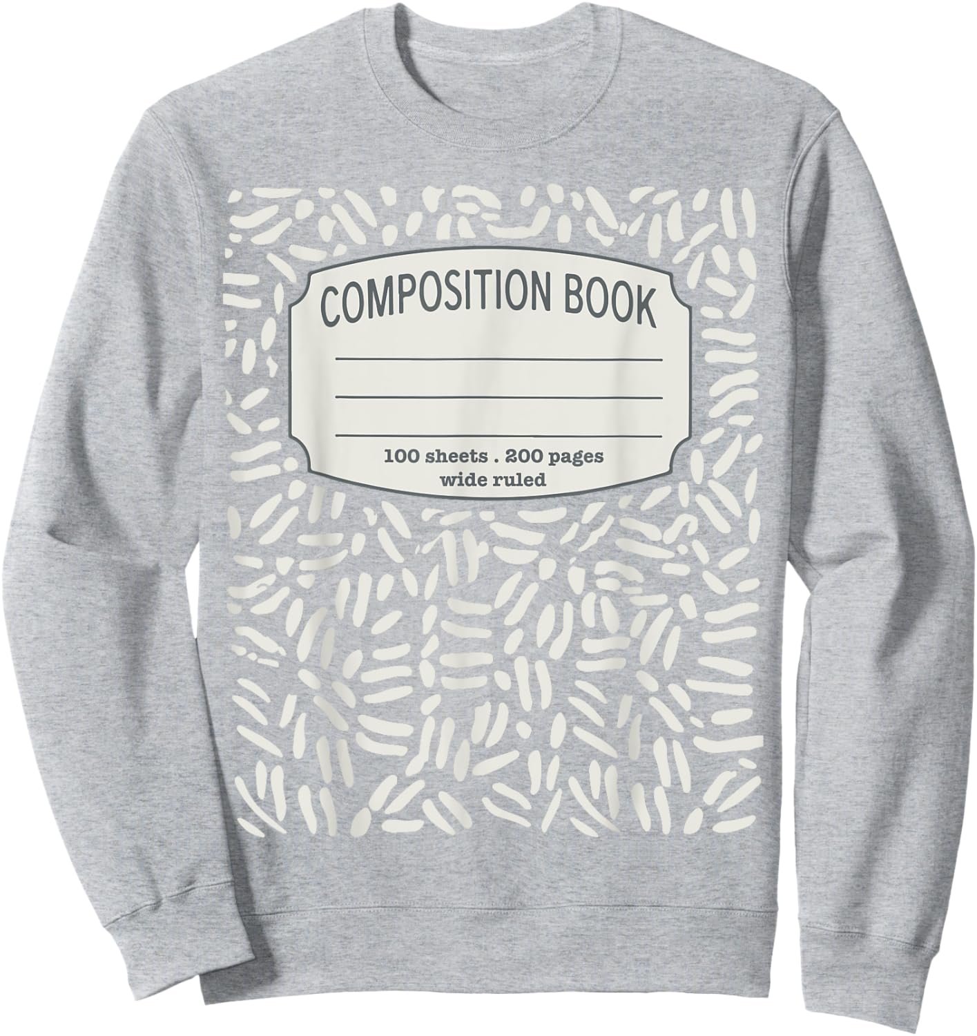 Composition Notebook Costume - Matching Group Halloween Sweatshirt - Sweatshirt | Ash