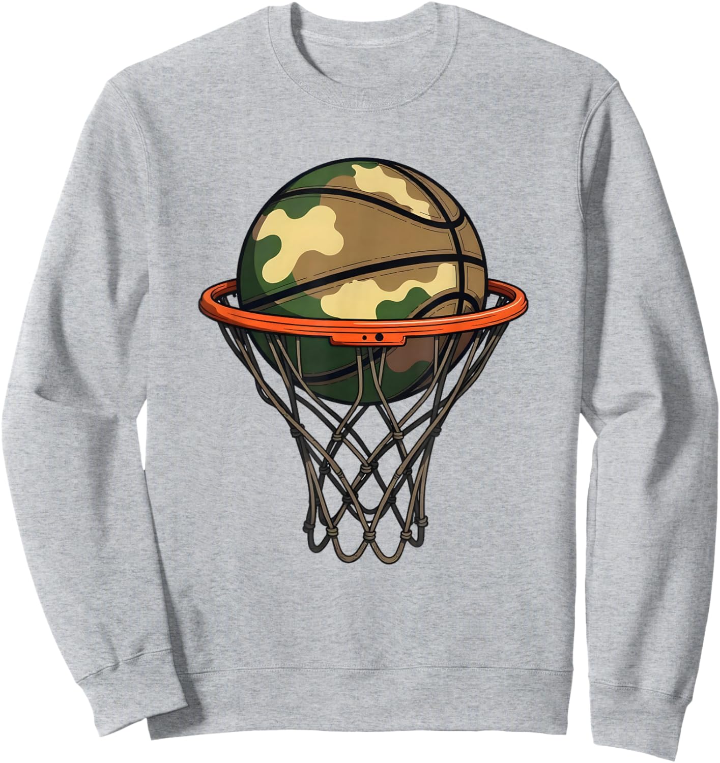 Basketball Camouflage - Basketball Player Camo Sweatshirt - Sweatshirt | Ash