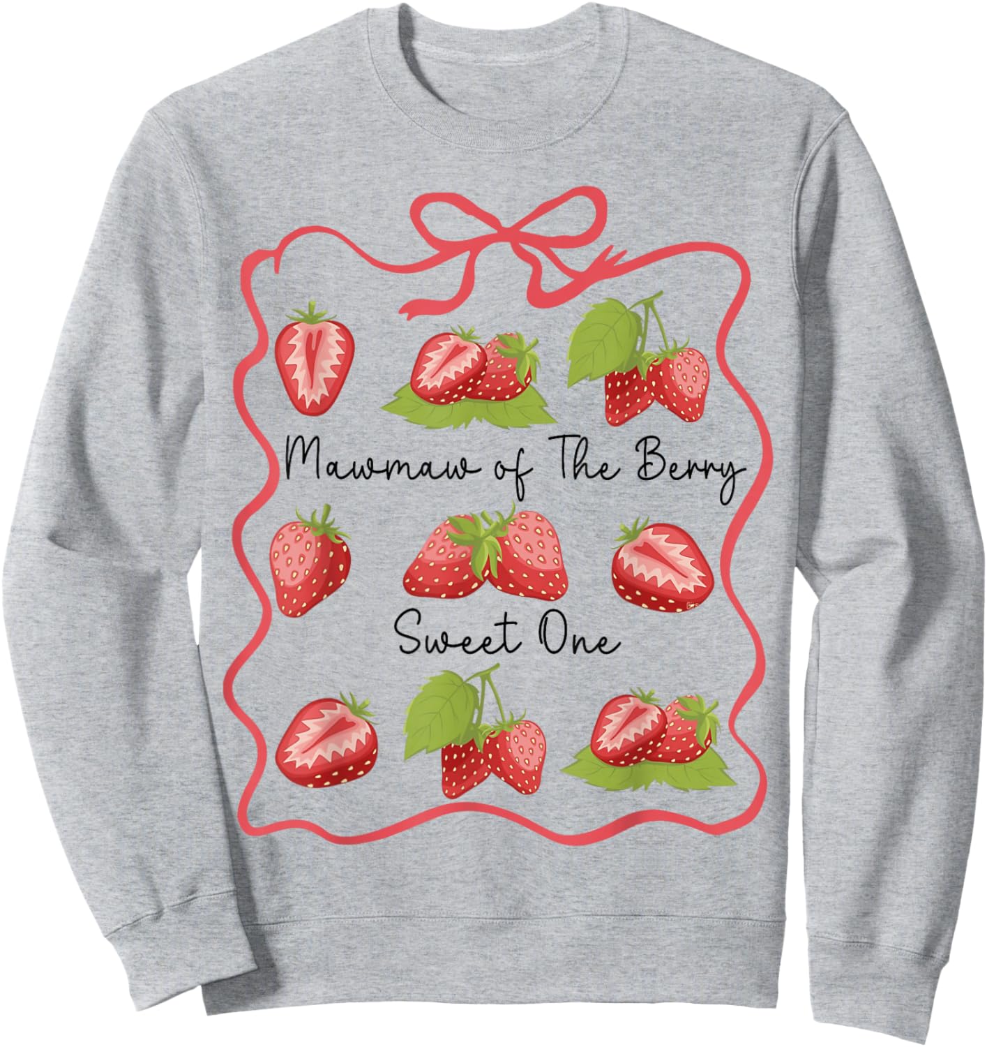 Mawmaw of The Berry Sweet One Birthday Family Matching Sweatshirt - Sweatshirt | Ash
