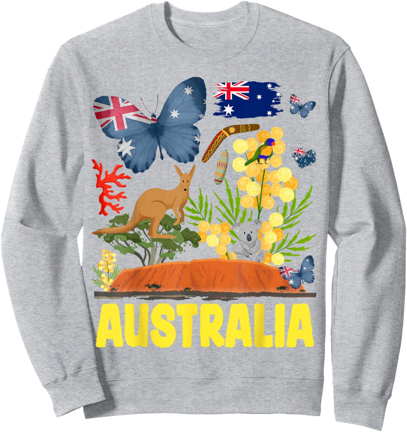 Australia Costume Outfit Idea & Australian Flag Sweatshirt - Sweatshirt | Ash