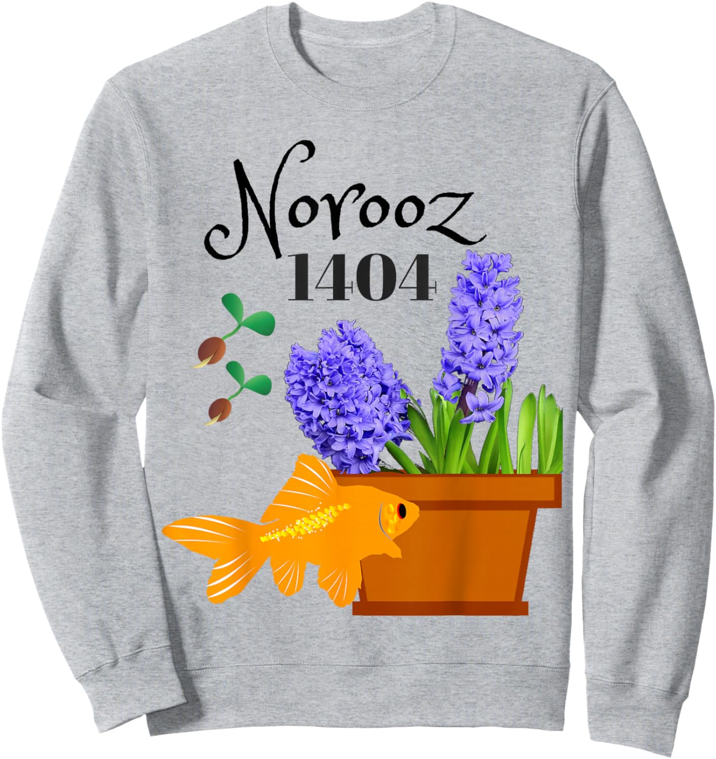 Norooz 1404 Persian New Year 2025 Iranian Culture Eid Sweatshirt - Sweatshirt | Ash