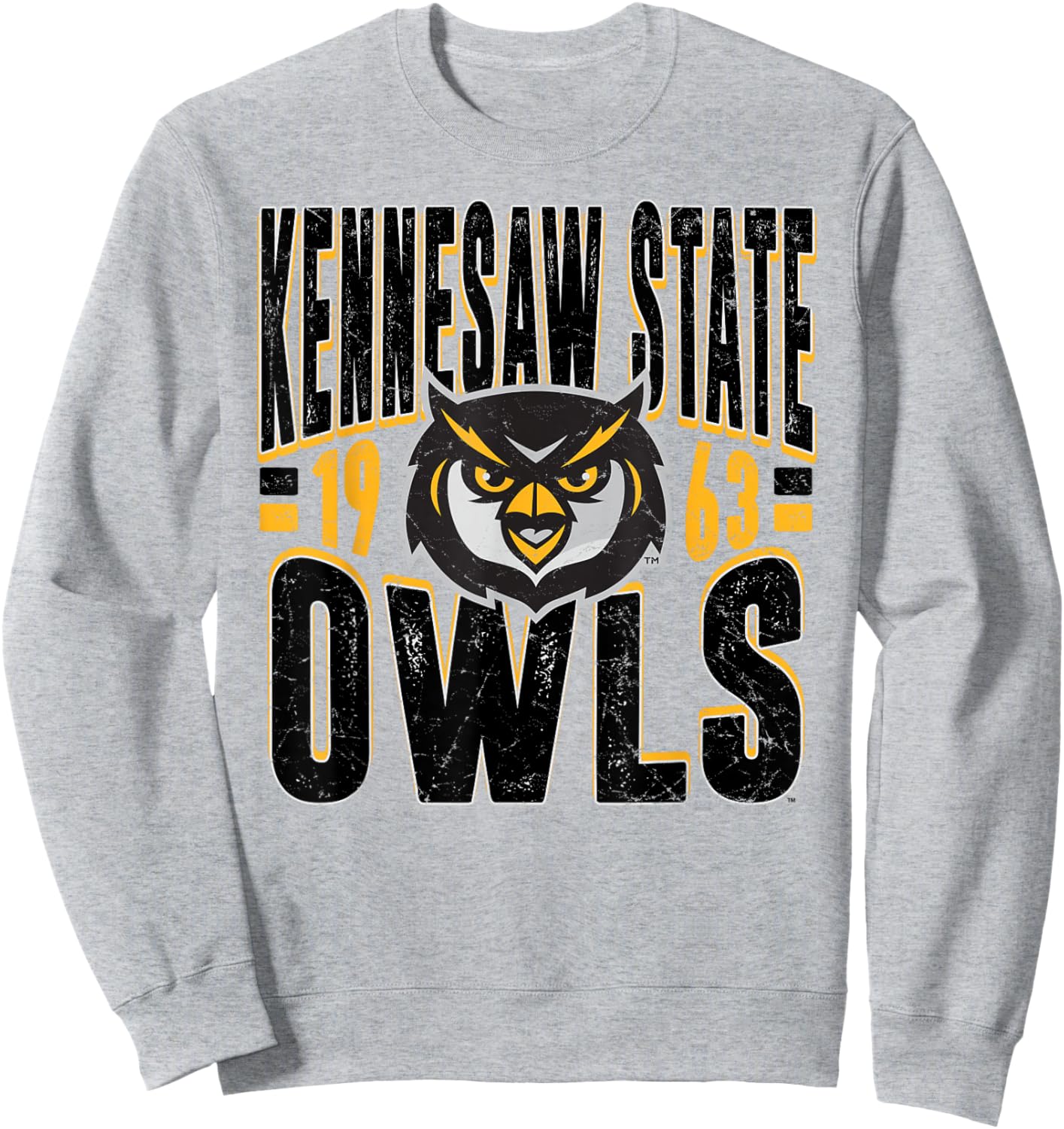 Kennesaw State Owls Vintage 90's Retro White Sweatshirt - Sweatshirt | Ash