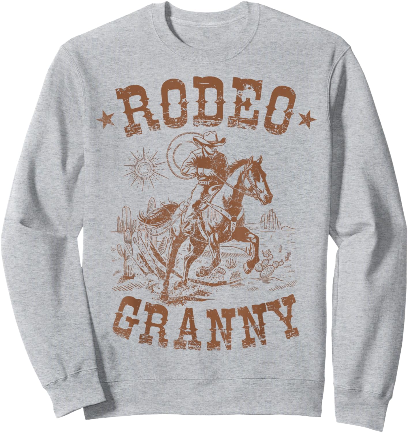 Rodeo Granny Western Cowboy Family Matching Mother's Day Sweatshirt - Sweatshirt | Ash
