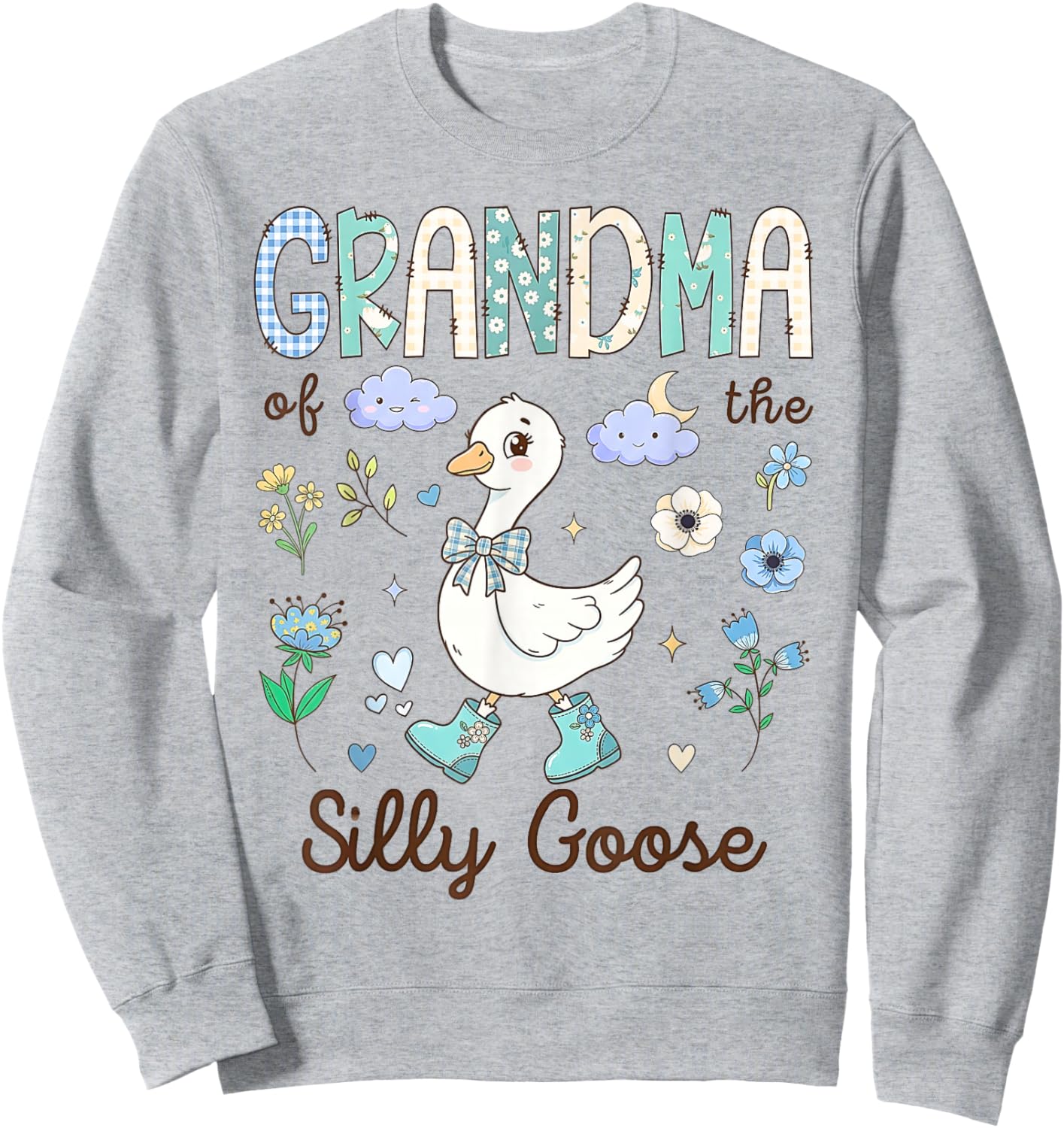Grandma of The Silly Goose 1st Birthday Party Toddler Girls Sweatshirt - Sweatshirt | Ash