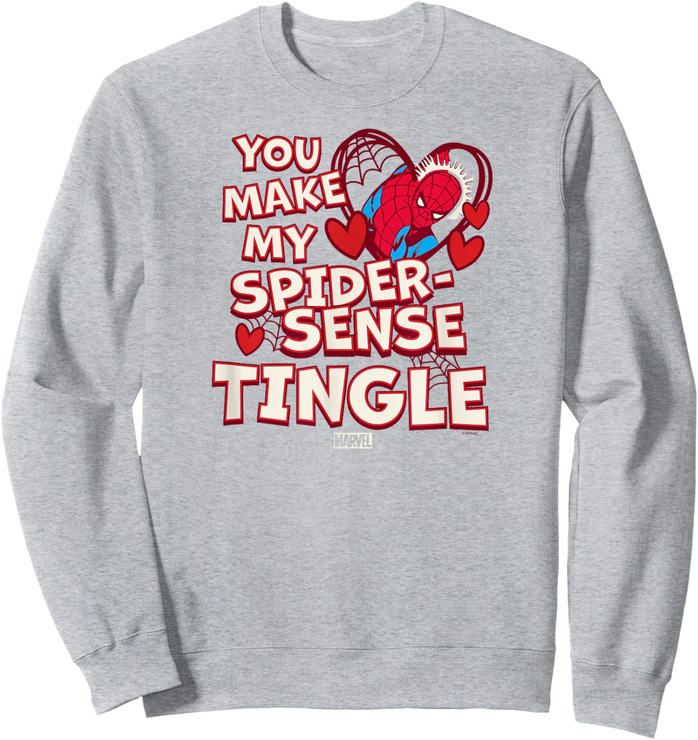 Spider-Man - You Make My Spider Sense Tingle Valentine's Day Sweatshirt - Sweatshirt | Ash