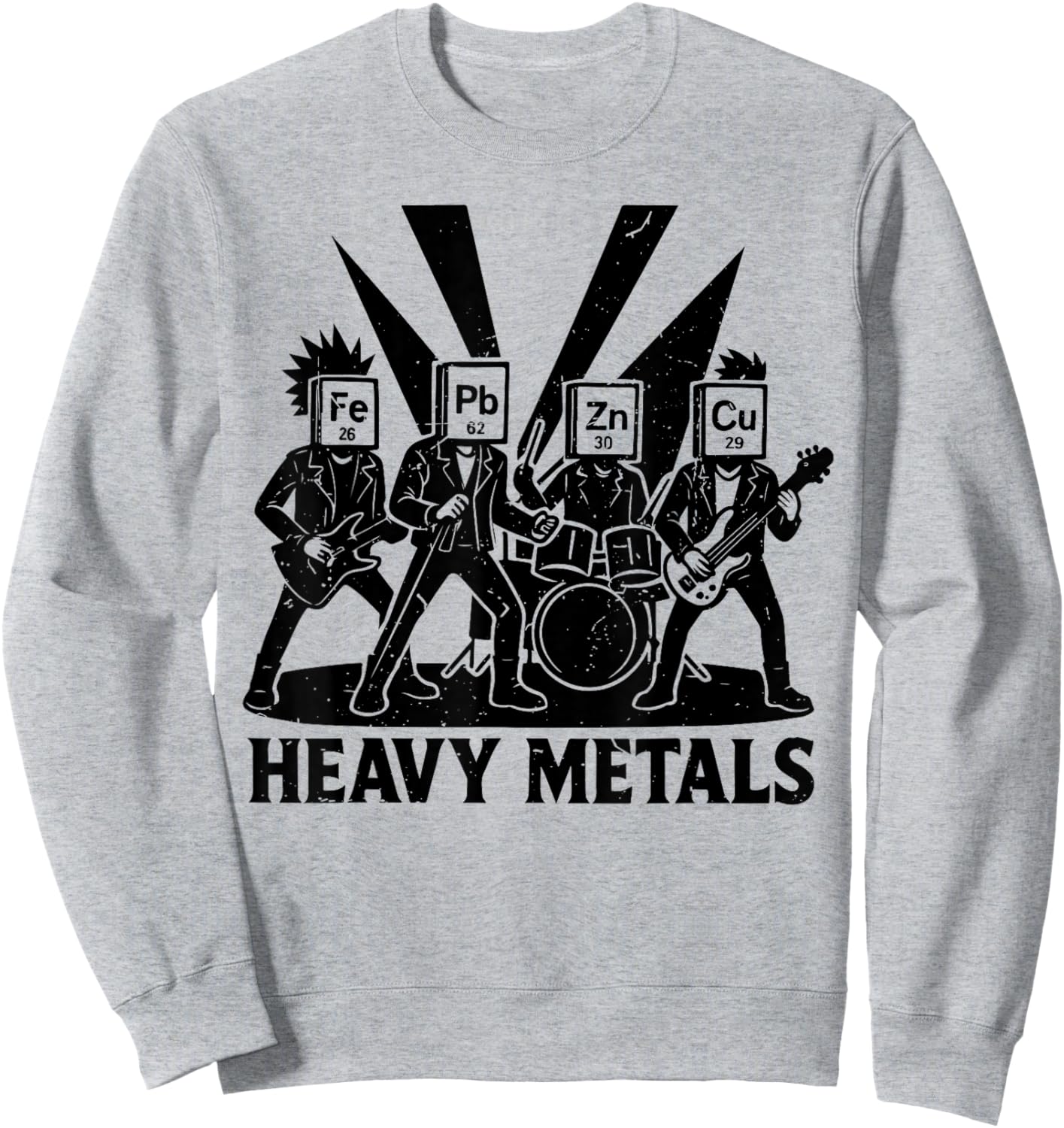 Funny Chemistry Heavy Metals Science Teacher Periodic Table Sweatshirt - Sweatshirt | Ash