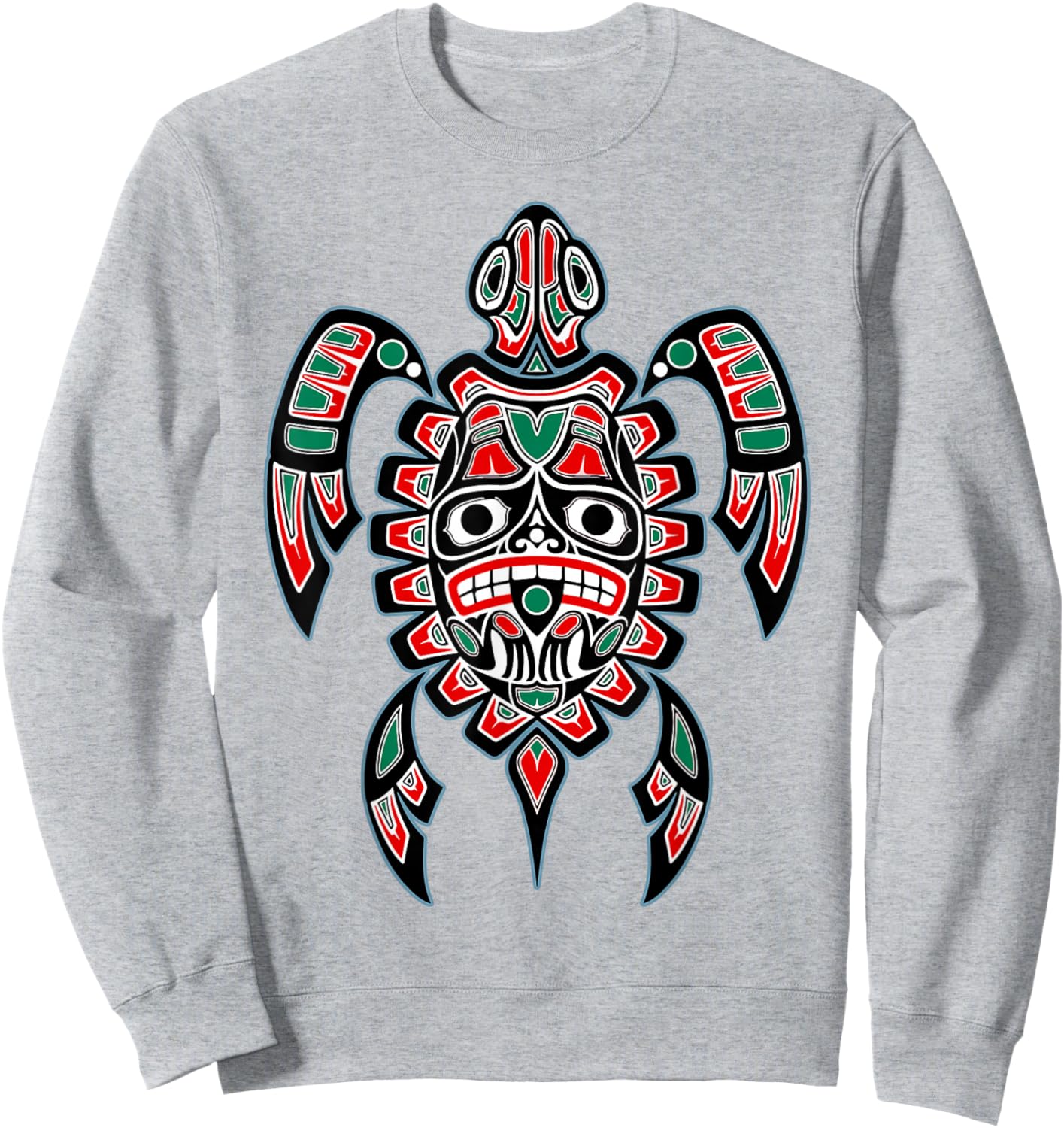 Turtle Haida Native American Indian Pride Tlingit Men Women Sweatshirt - Sweatshirt | Ash