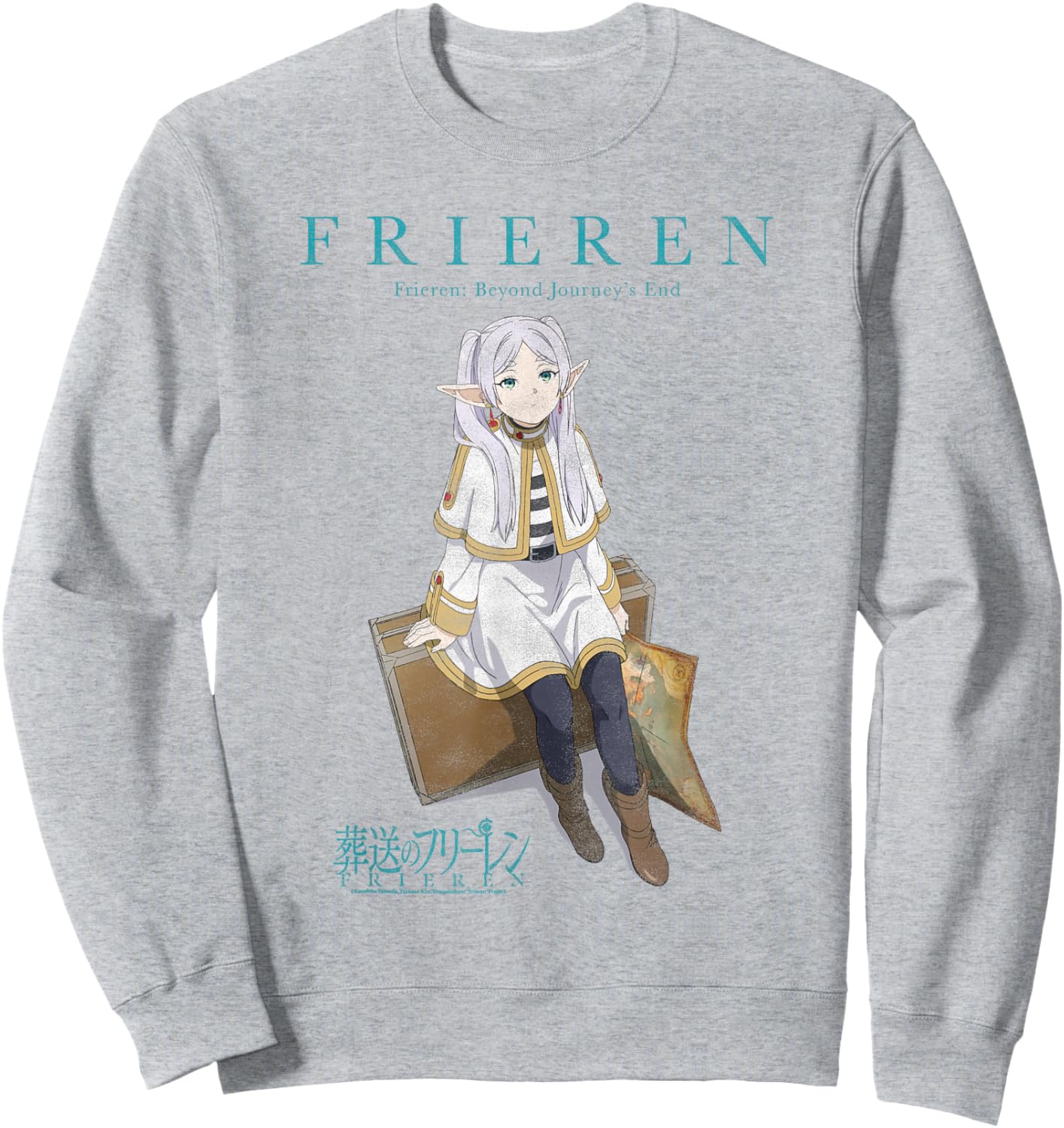 Frieren: Beyond Journey's End Seated Portrait Elf Anime Sweatshirt - Sweatshirt | Ash