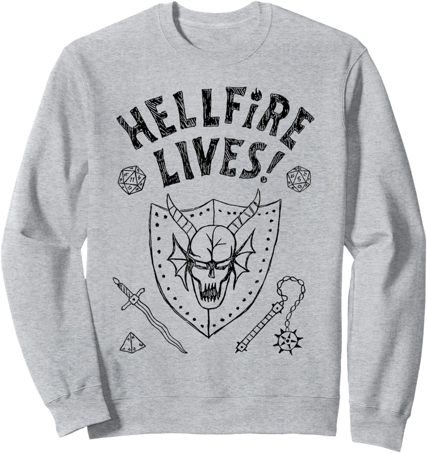 Stranger Things Hellfire Lives! Sweatshirt - Sweatshirt | Ash