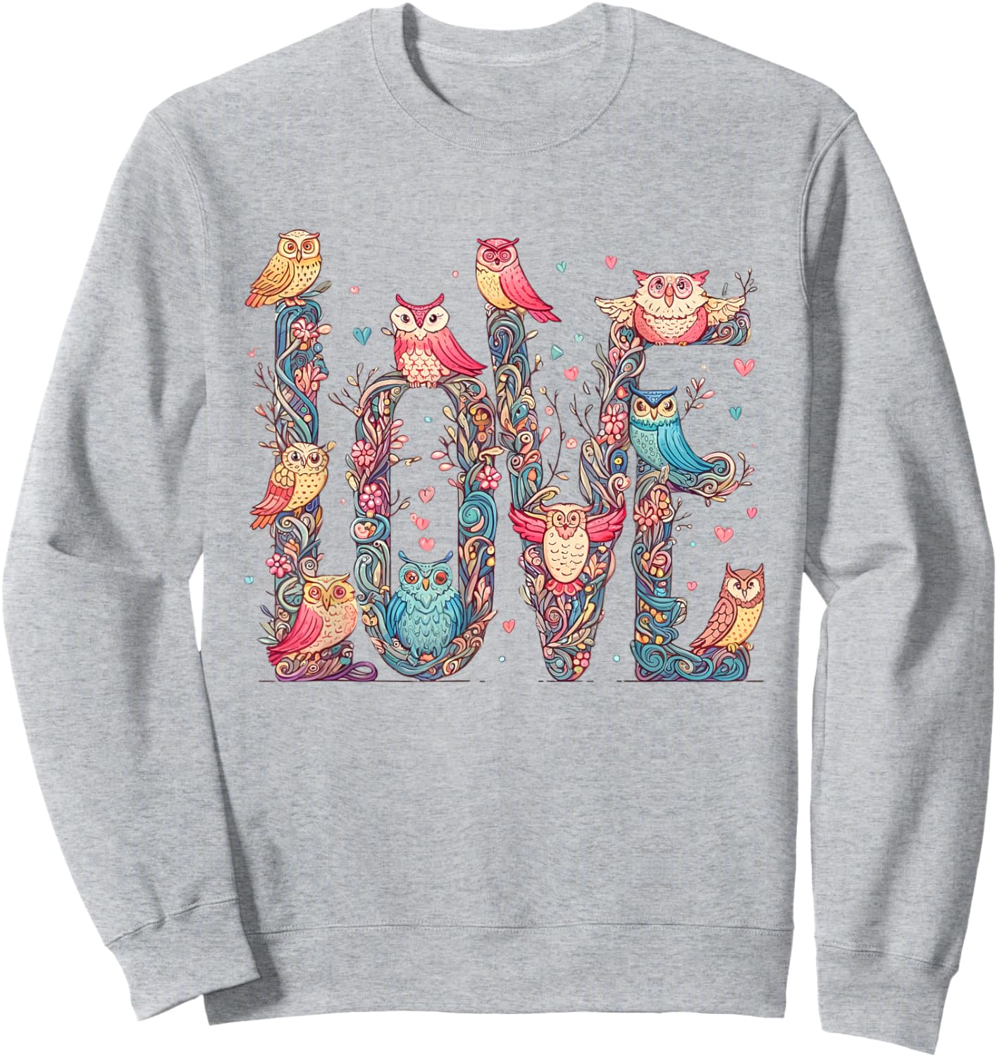 Owl Shirt Women Nocturnal Bird Wildlife Owls Owl Love Sweatshirt - Sweatshirt | Ash