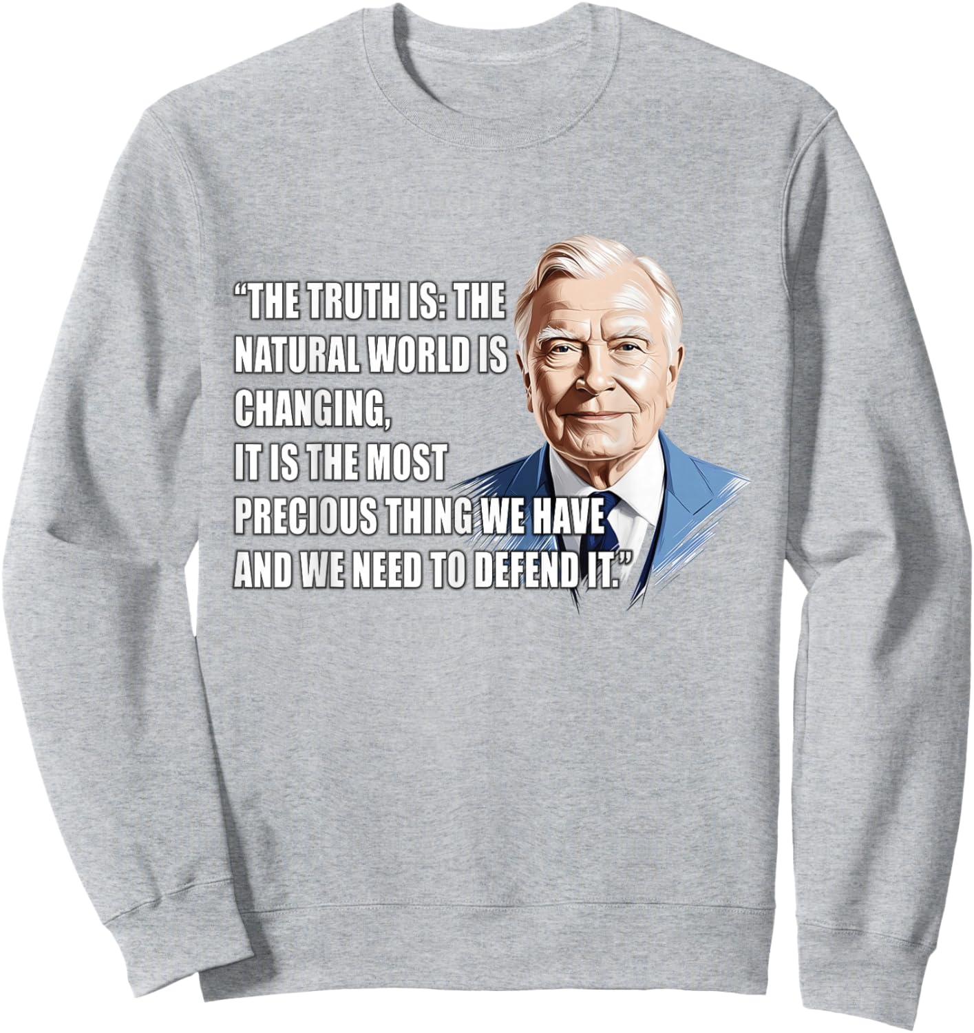 David Attenborough Sweatshirt - Sweatshirt | Ash