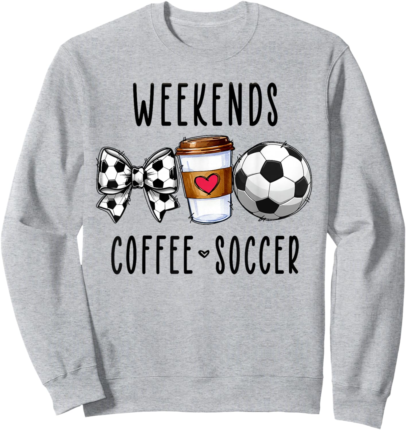 Weekends Coffee Soccer Sweatshirt - Sweatshirt | Ash