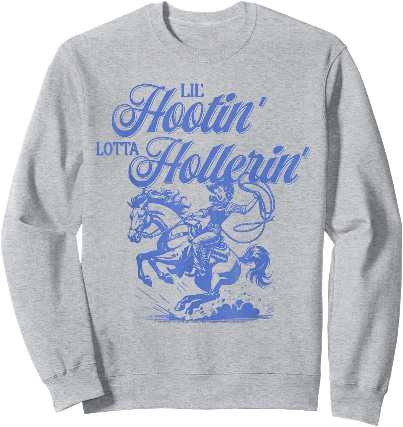 Lil Hootin' Lotta Hollerin', Western Cowboy Cowgirl Sweatshirt - Sweatshirt | Ash