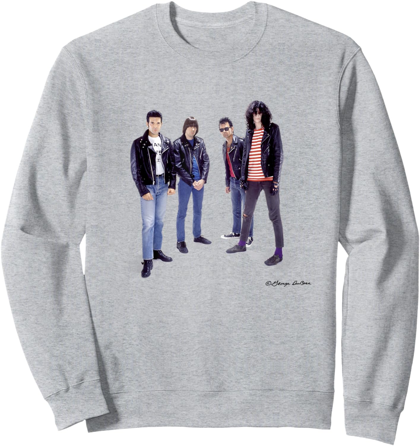 Ramones Punk Band Portrait with Clement Burke George DuBose Sweatshirt - Sweatshirt | Ash