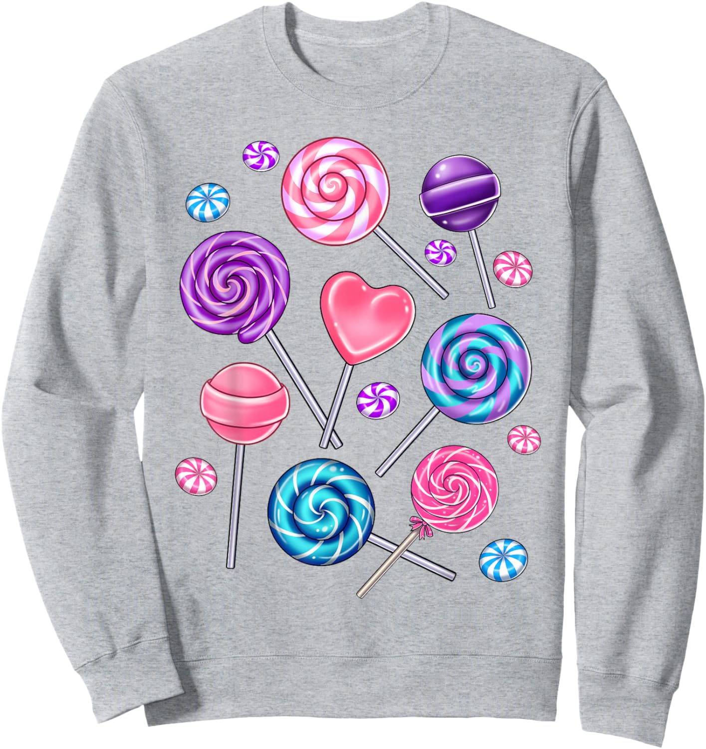 Cute Lollipop Candy Design Girl Toddler Kids Sweatshirt - Sweatshirt | Ash