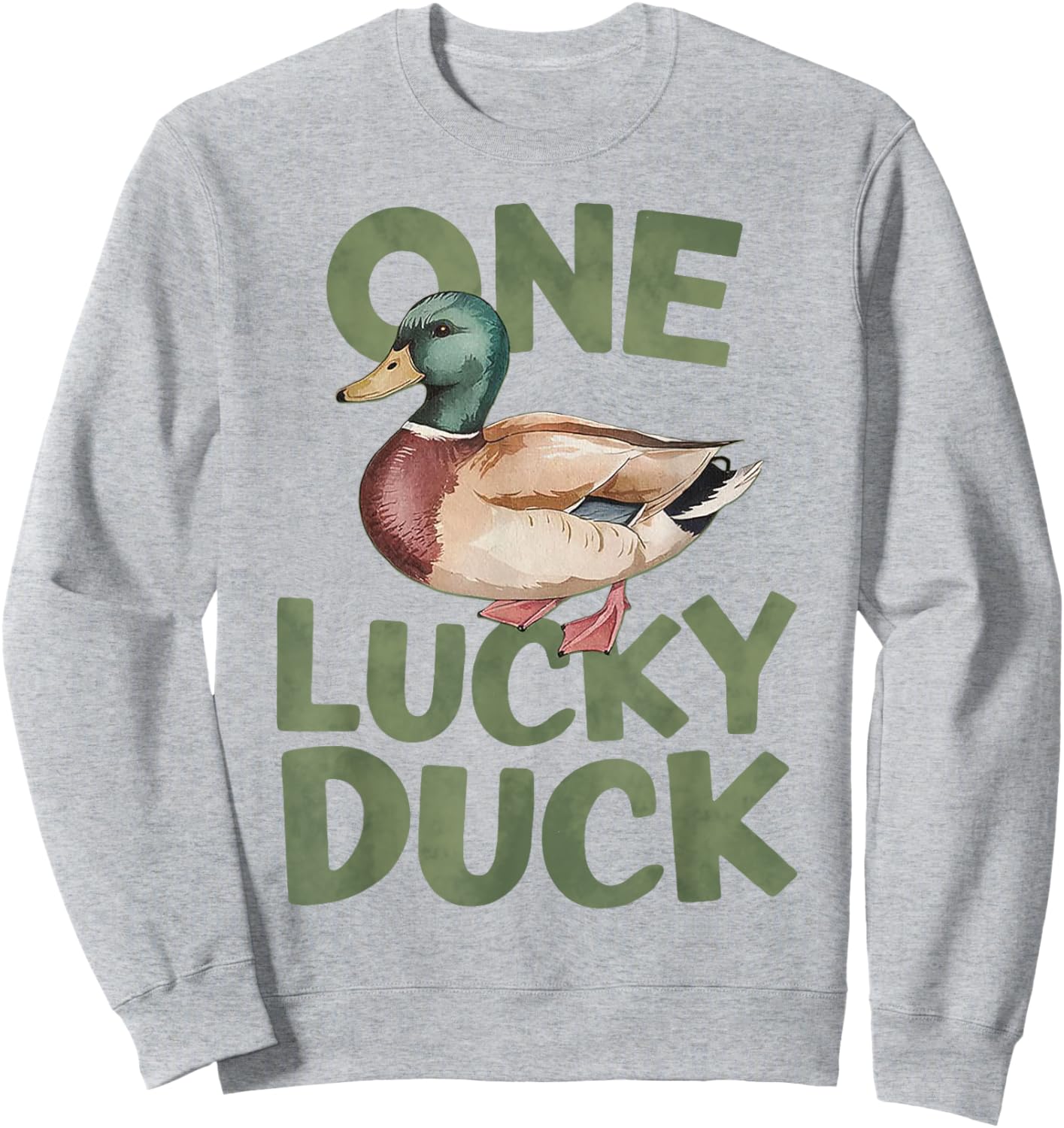 One Lucky Duck Sweatshirt - Sweatshirt | Ash
