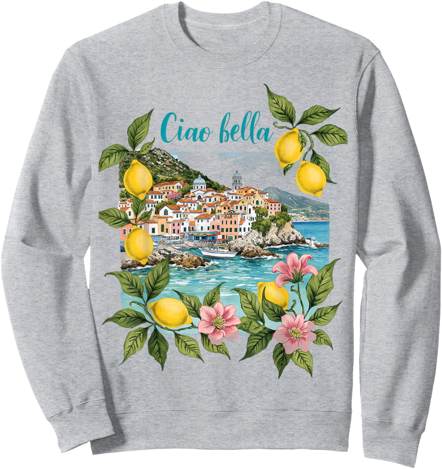 Ciao Bella Italy Amalfi Coast Sweatshirt - Sweatshirt | Ash