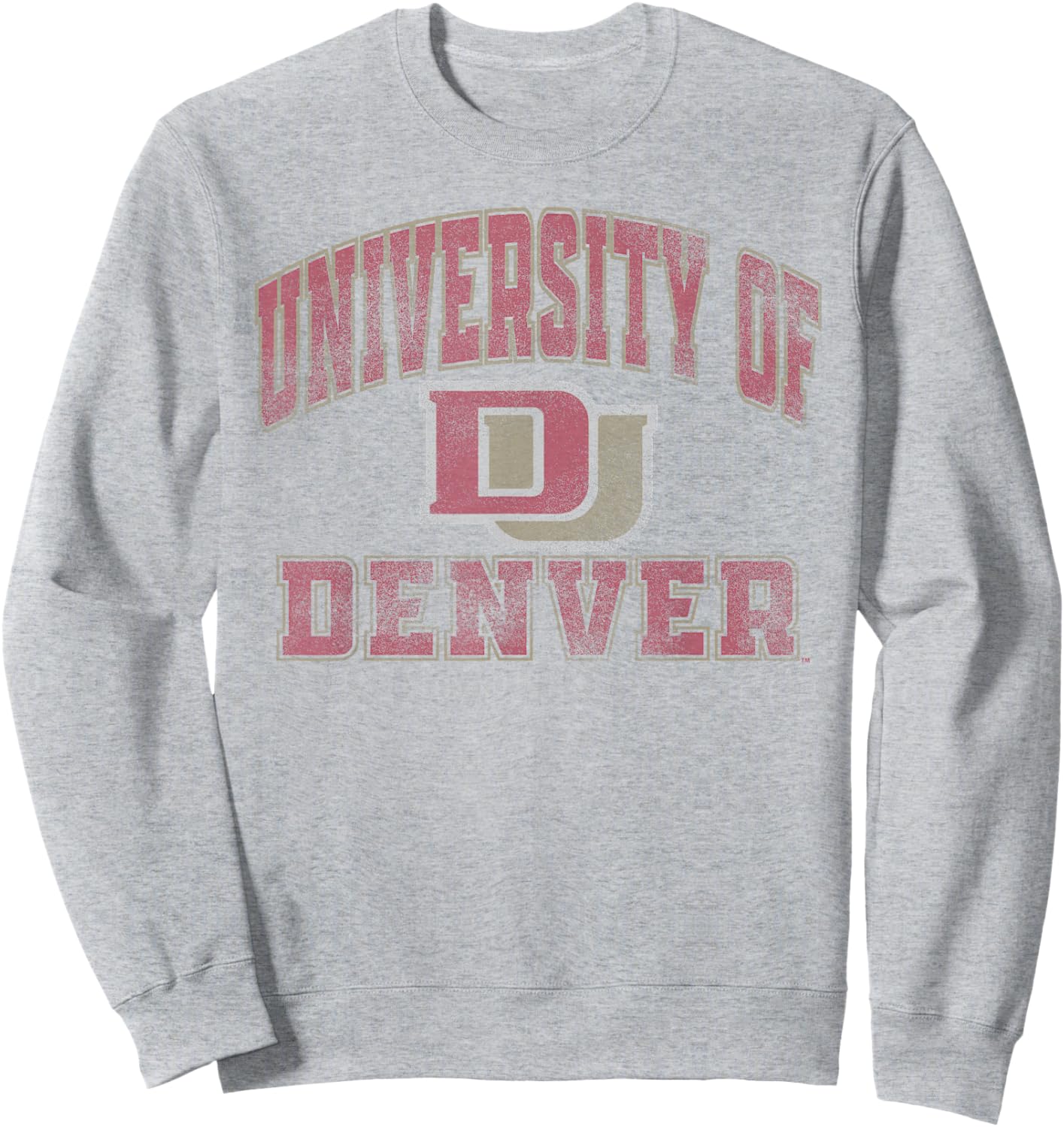 Denver Pioneers Vintage Worn Gray Officially Licensed Sweatshirt - Sweatshirt | Ash