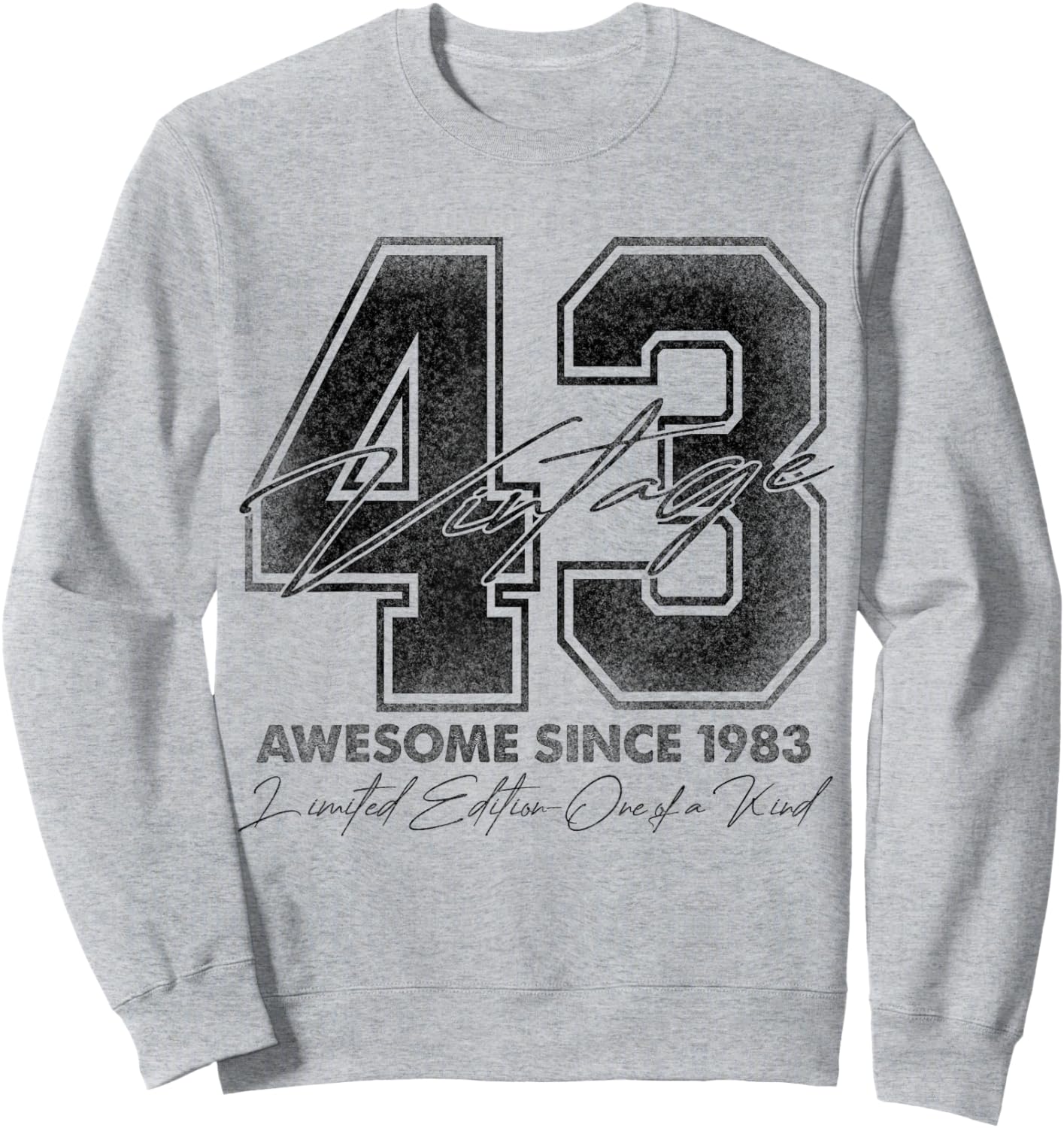 43 Year Old Gifts Vintage 1983 Limited Edition 43rd Birthday Sweatshirt - Sweatshirt | Ash