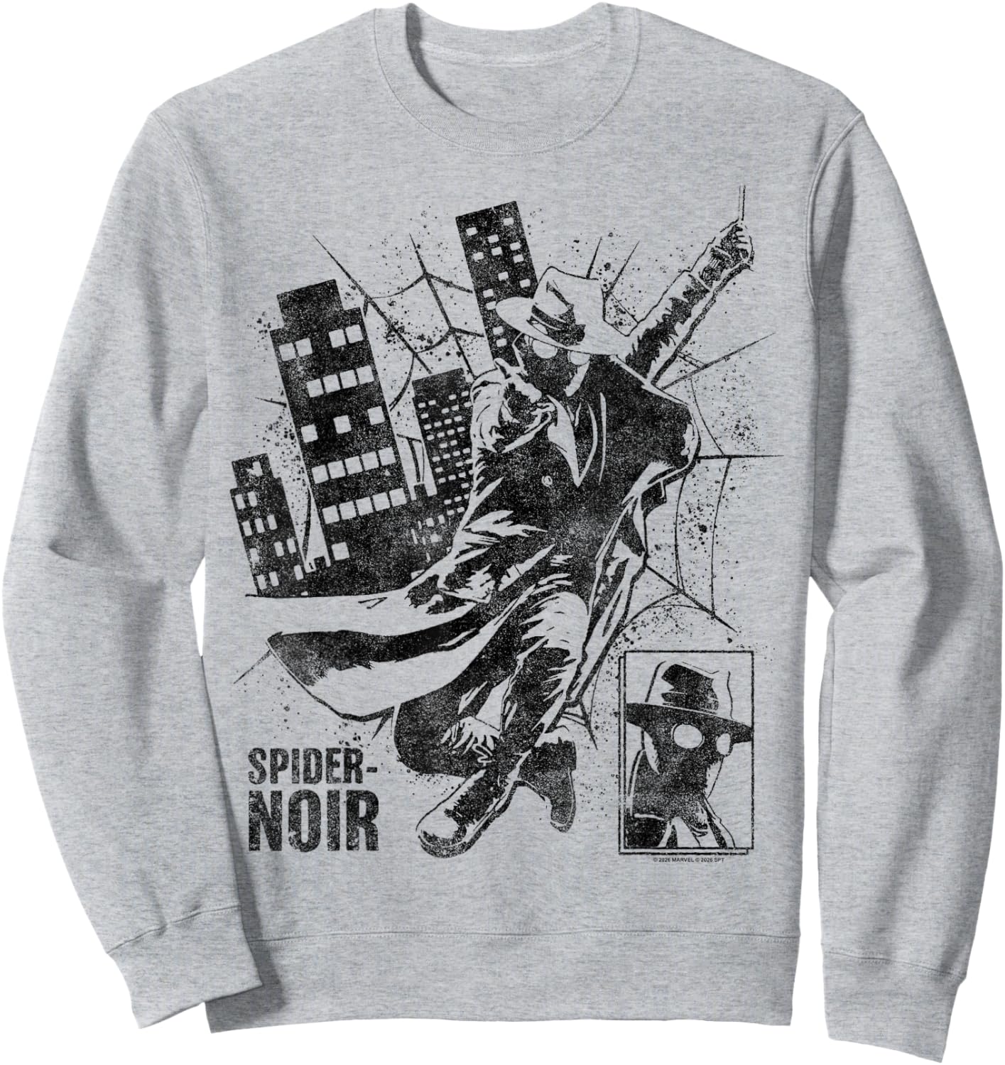 Marvel Spider-Noir Series Spider-Noir Swinging Through City Sweatshirt - Sweatshirt | Ash
