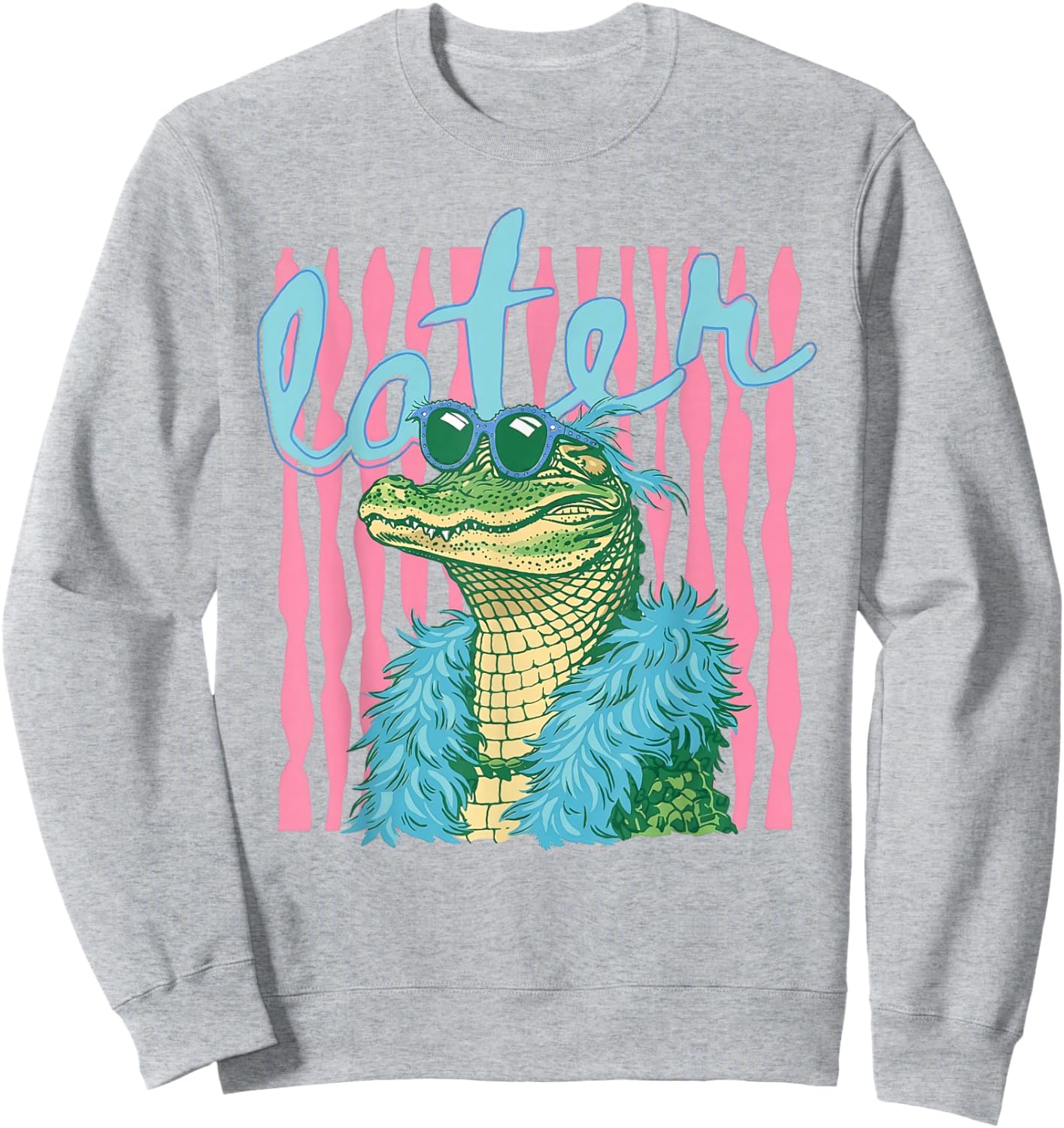 Later Gator Funny Alligator Preppy Last Day Teachers Kids Sweatshirt - Sweatshirt | Ash