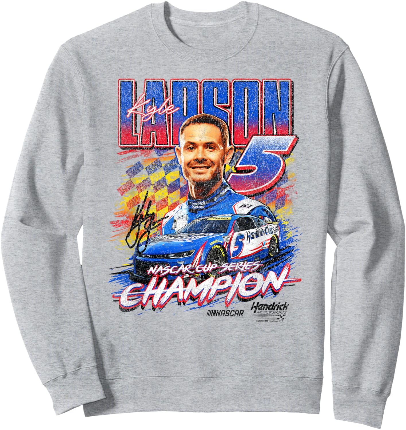 Hendrick Motorsports Kyle Larson Nascar Cup Series Champion Sweatshirt - Sweatshirt | Ash