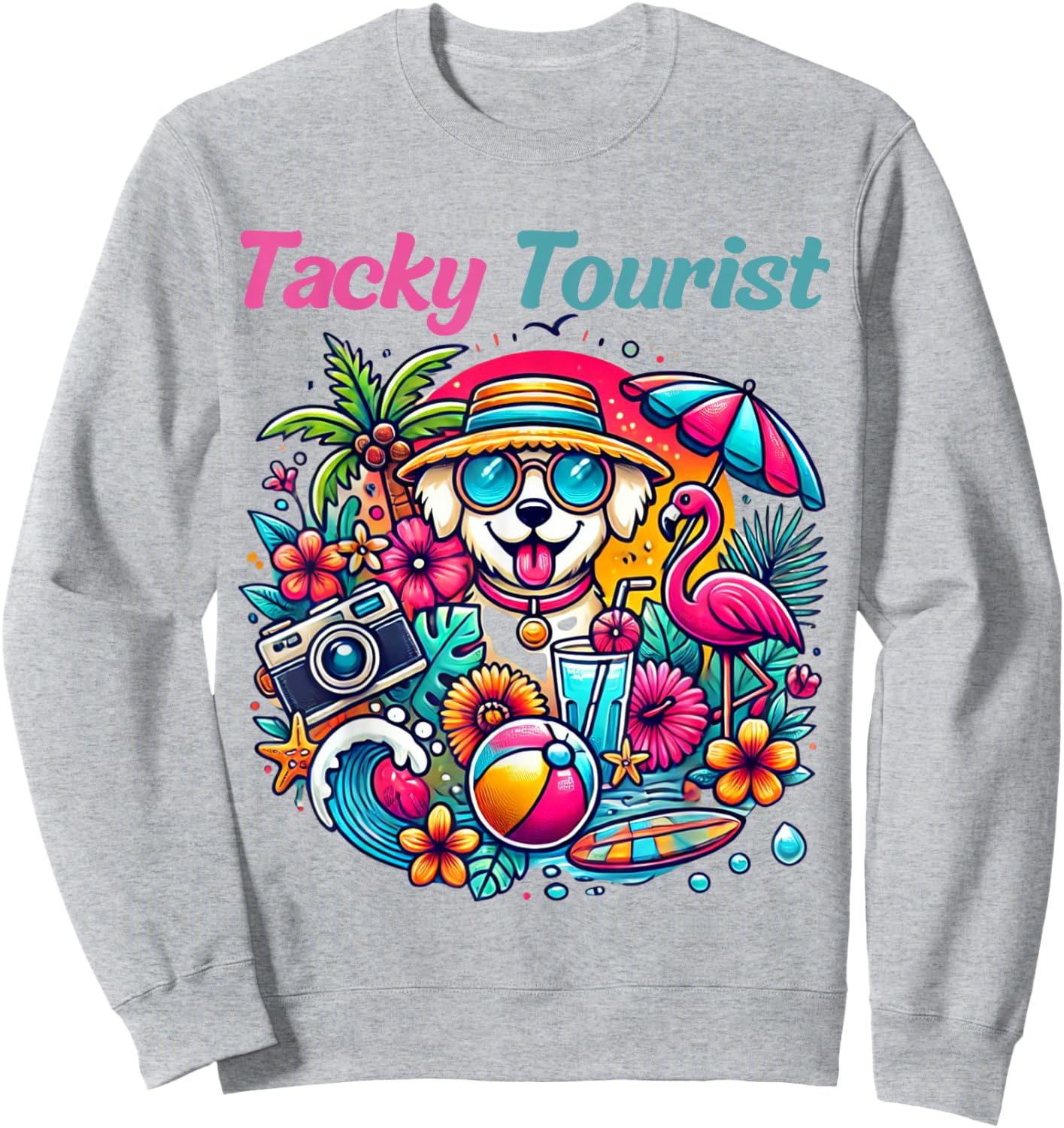 Vacay Tacky Tourist Outfit Wacky Cruise Costume Idea Tacky Sweatshirt - Sweatshirt | Ash