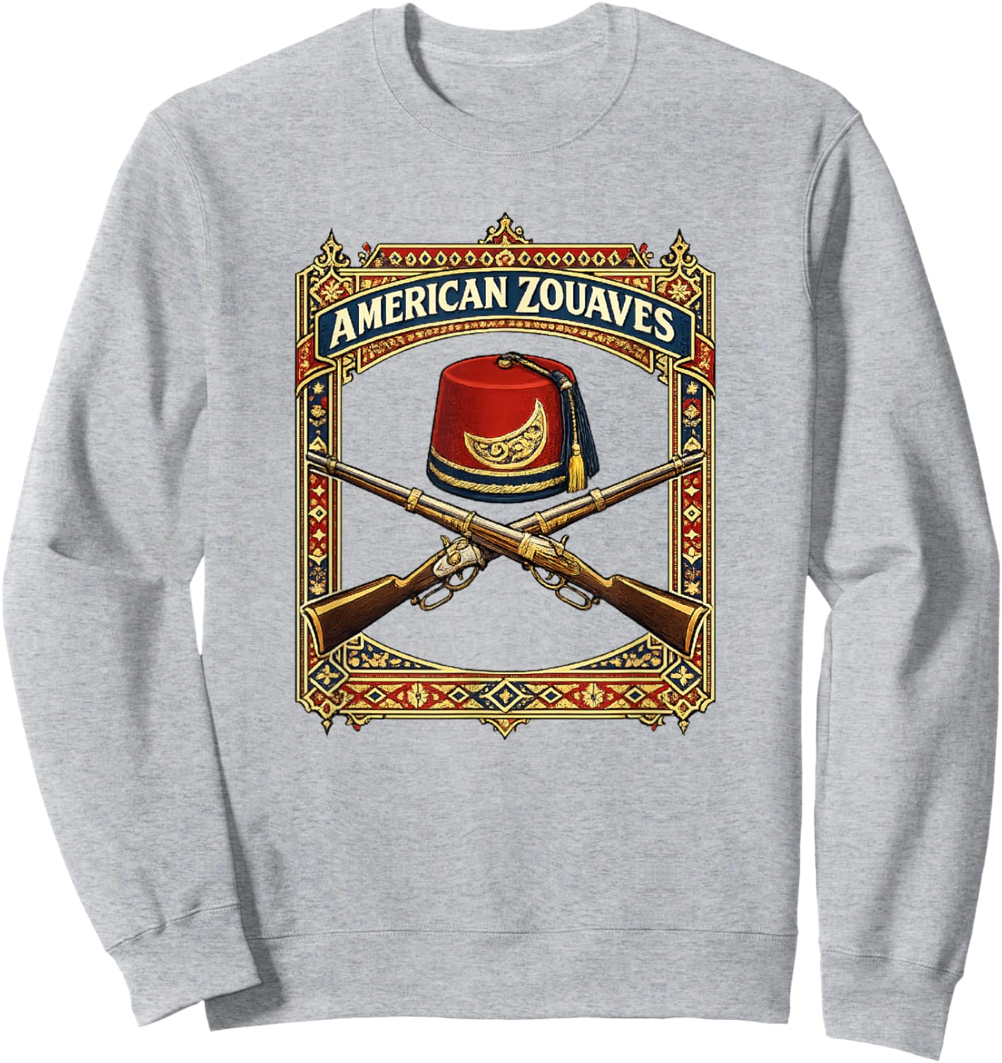 American Zouaves Civil War History Military Sweatshirt - Sweatshirt | Ash