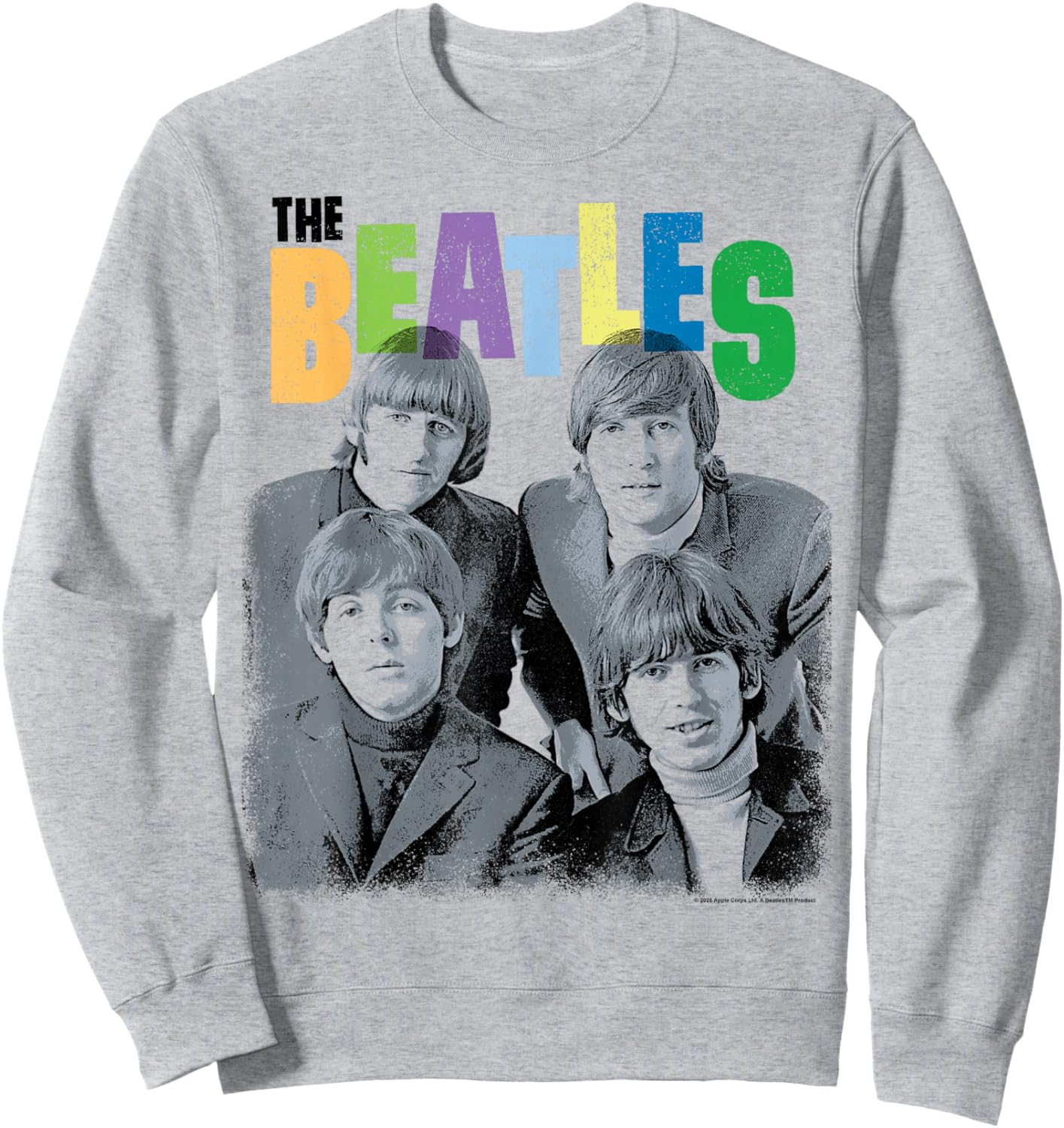 The Beatles -Color Layers Retro Pop Design Sweatshirt - Sweatshirt | Ash