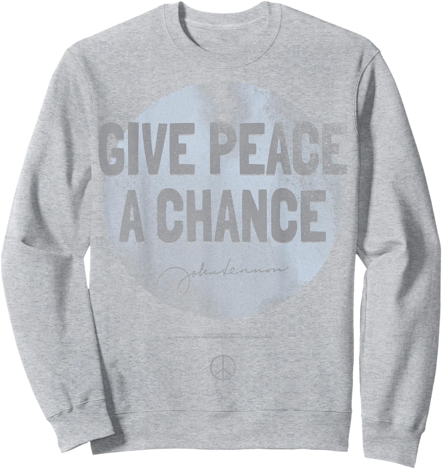 Give Peace A Chance Circle Design Sweatshirt - Sweatshirt | Ash