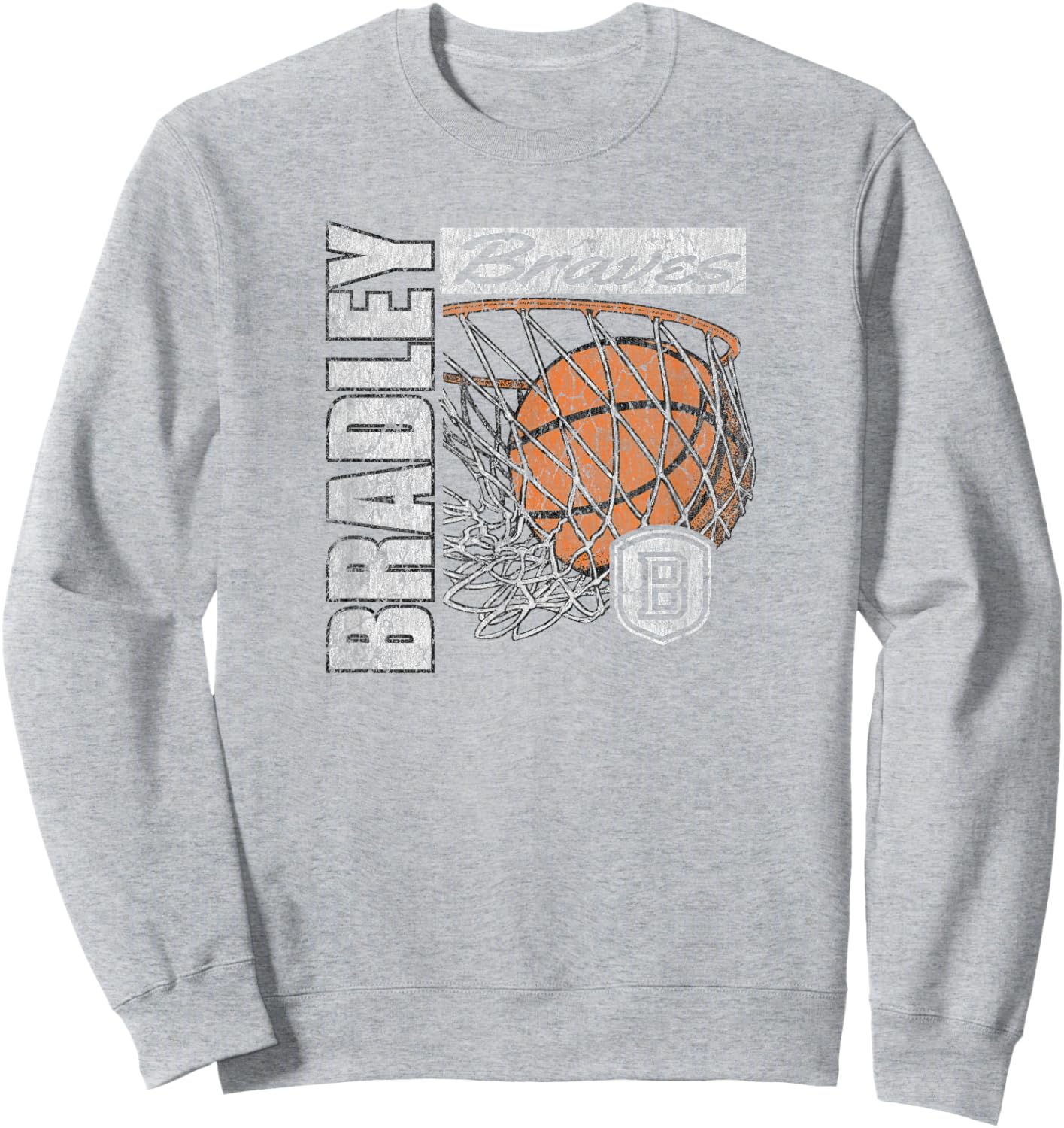 Bradley Braves Vintage Basketball 90's Red Sweatshirt - Sweatshirt | Ash