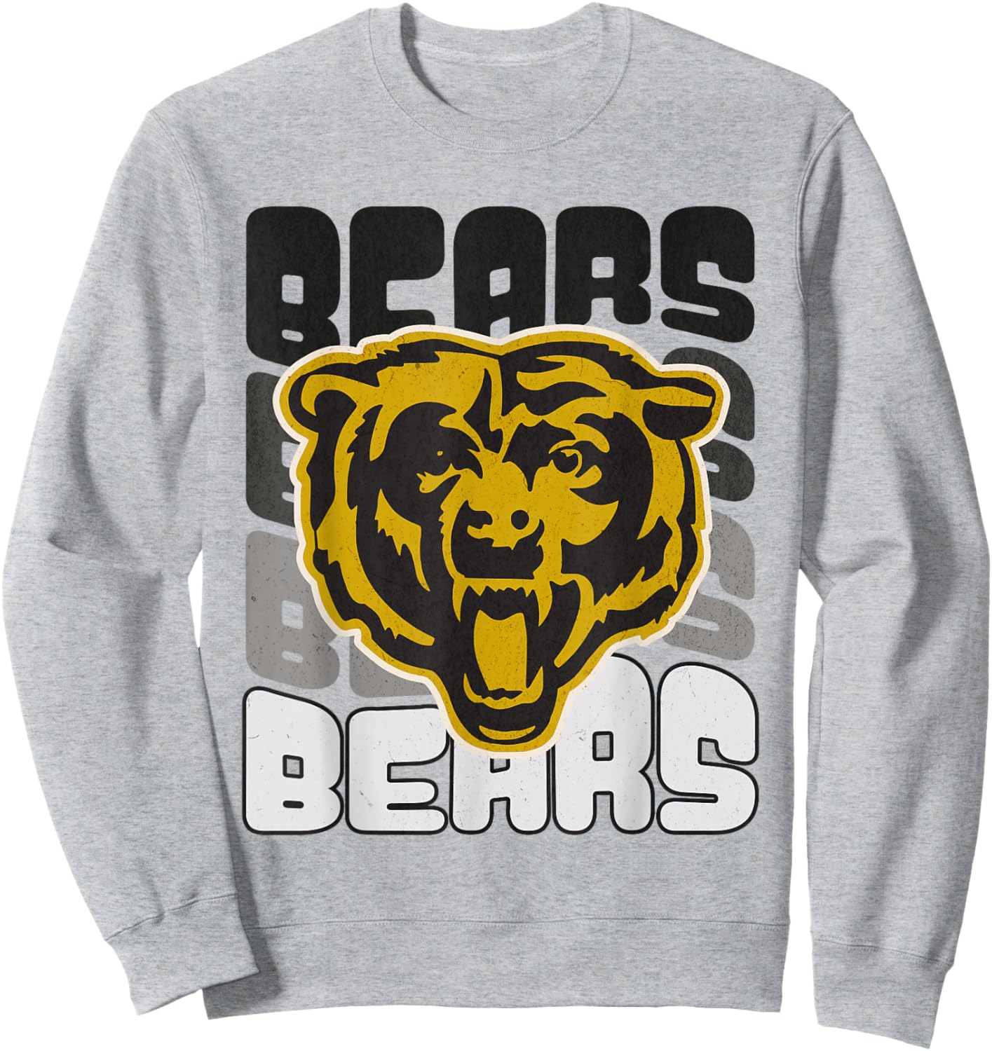 Bear Mascot School Spirit Sports Team Logo Mom Football Game Sweatshirt - Sweatshirt | Ash