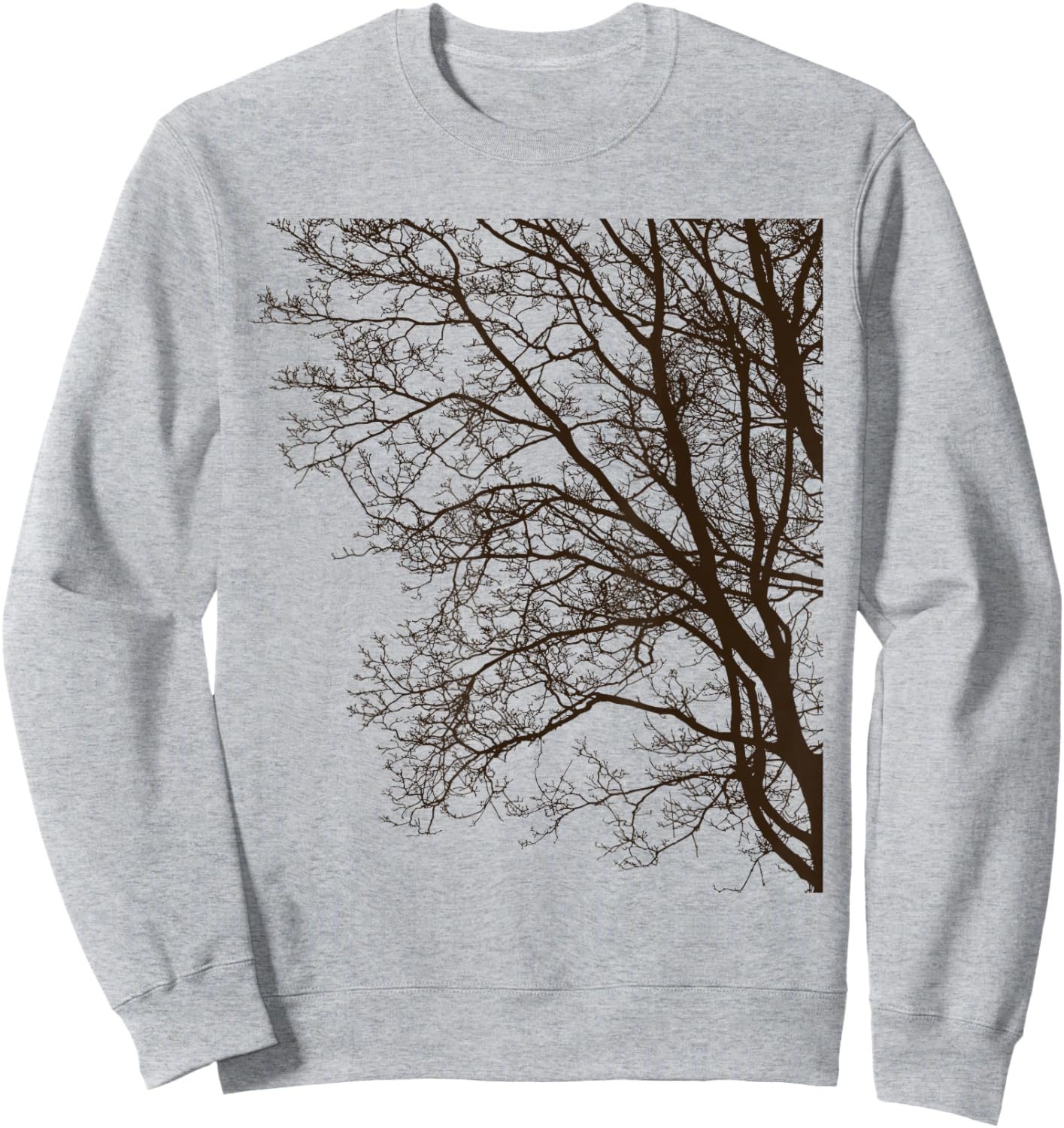 Trees Wildlife Nature Vintage Dark Forest Night -Adults Sweatshirt - Sweatshirt | Ash