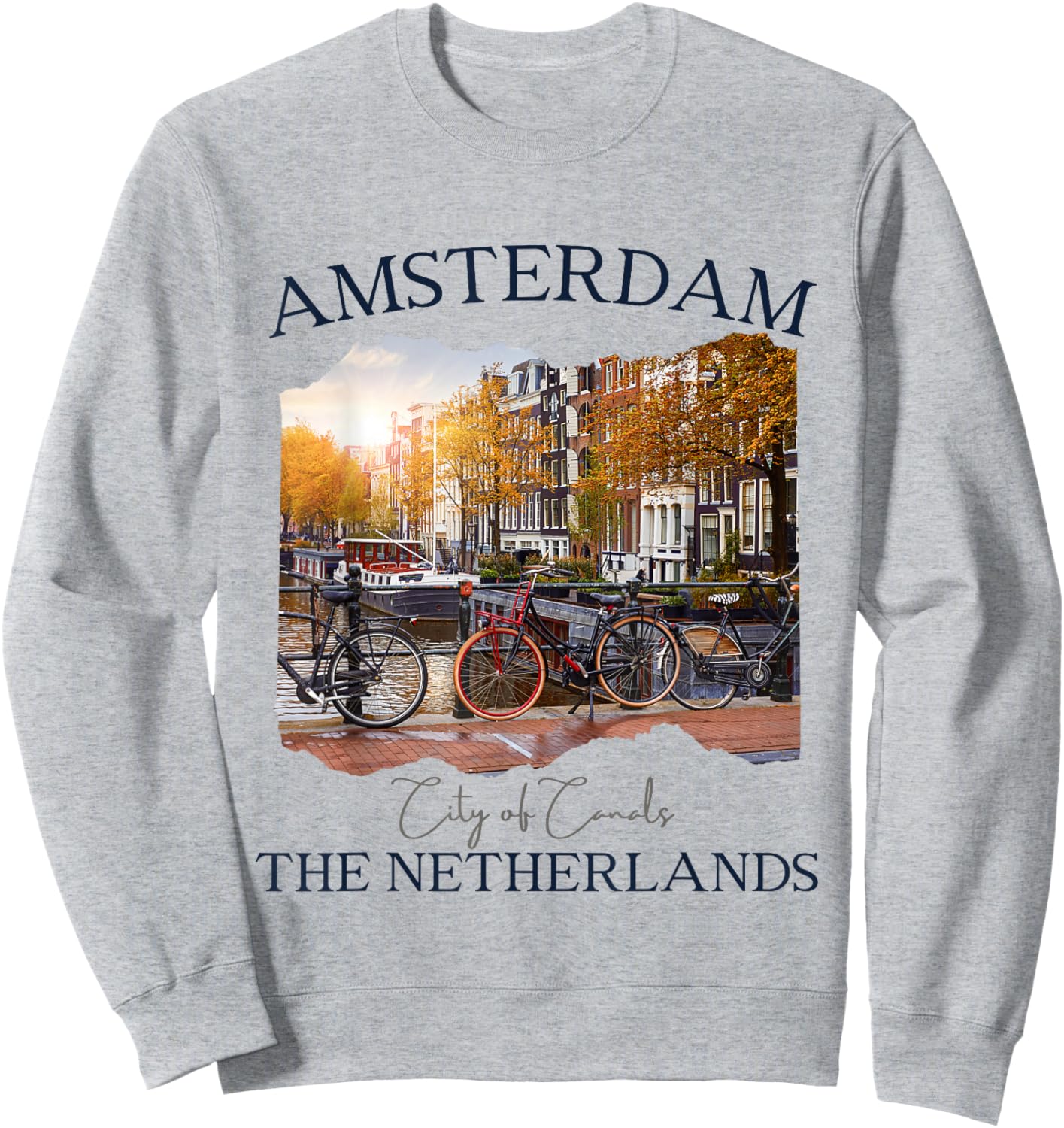 Amsterdam The Netherlands Tourist Souvenir Men Women Kids Sweatshirt - Sweatshirt | Ash